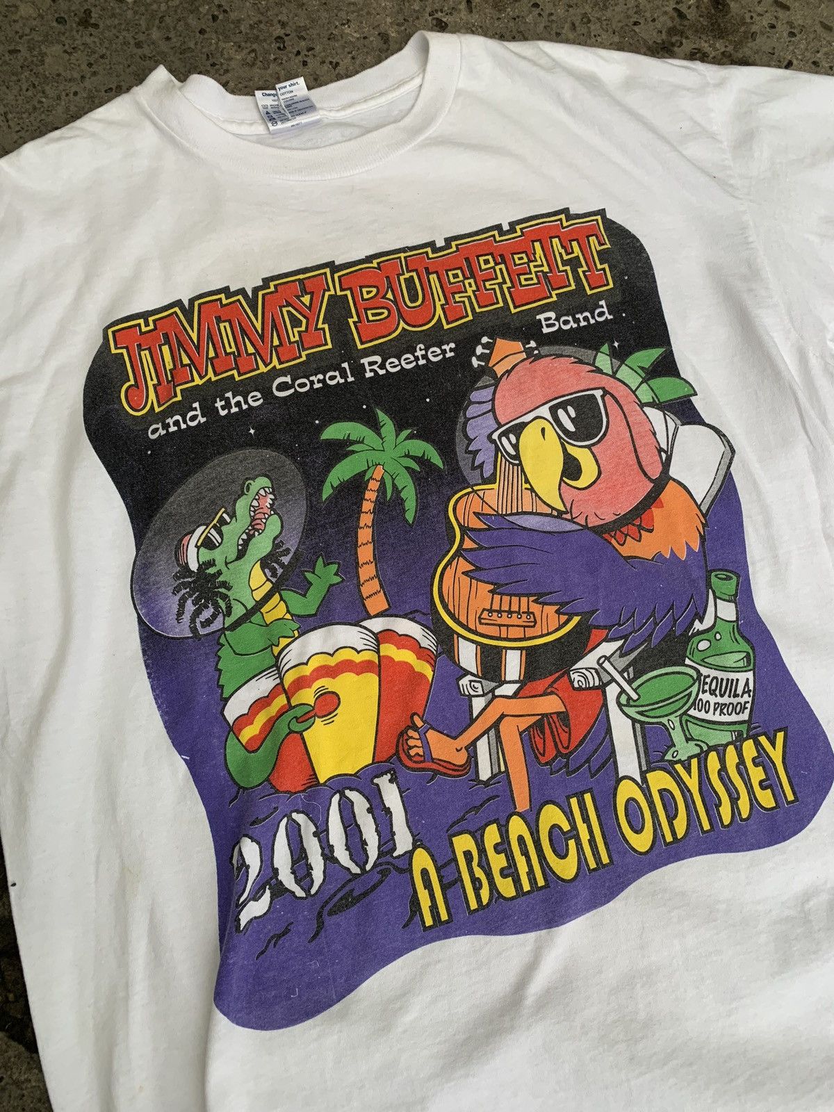 Band Tees × Vintage Vintage jimmy buffet a beach odyssey 2001 T shirt Size US L / EU 52-54 / 3 - 2 Thumbnail