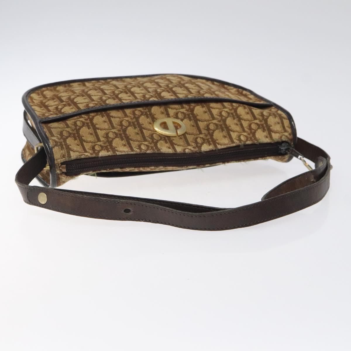 Dior DIOR Trotter Canvas Shoulder Bag Brown Gold Size ONE SIZE - 7 Thumbnail