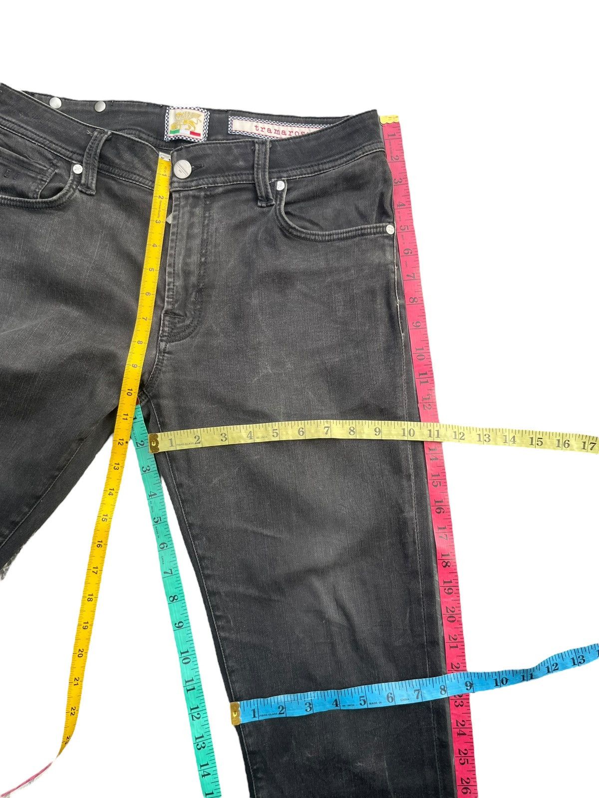 Designer Tramarossa black denim Size US 33 - 10 Thumbnail