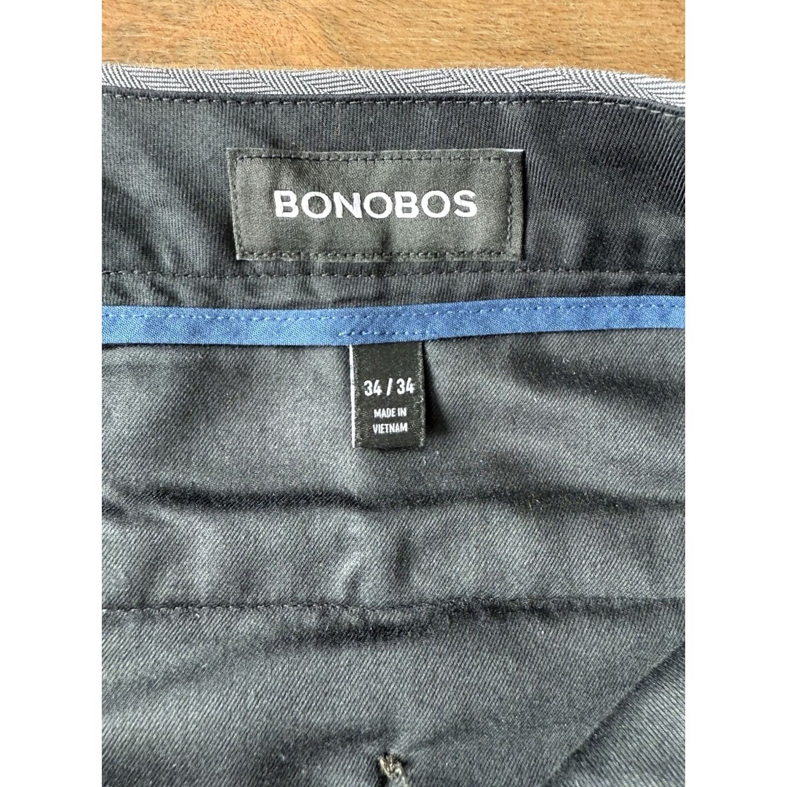 Bonobos Bonobos Pants Gray Herringbone Slim Fit Dress Pants 36x33 Men Vintage No (36x33) | Weekday Warrior Size US 34 / EU 50 - 3 Thumbnail