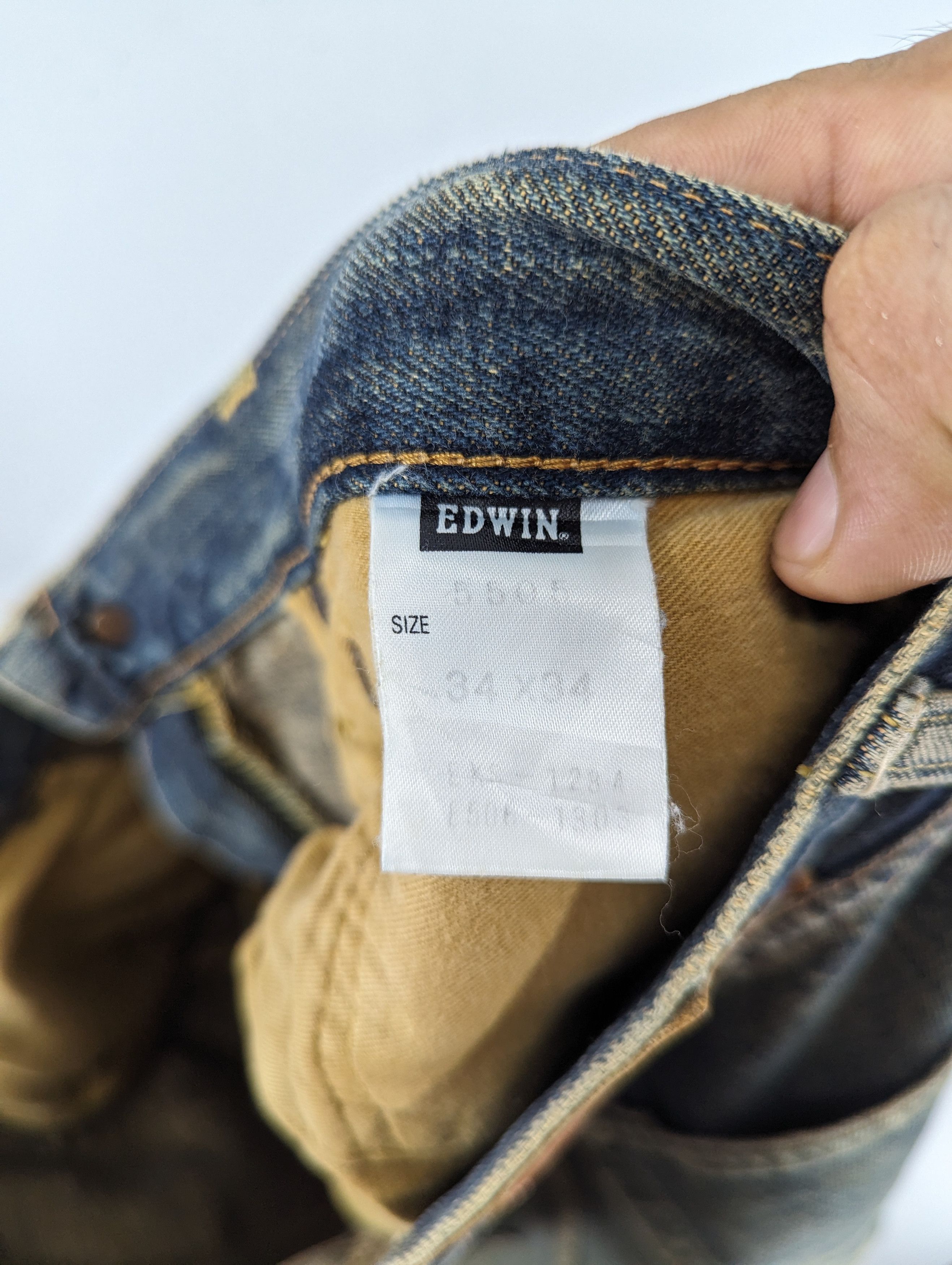 Edwin Vintage Edwin 505 X Distressed Selvedge Dirty Blue Jean Size US 35 - 16 Thumbnail