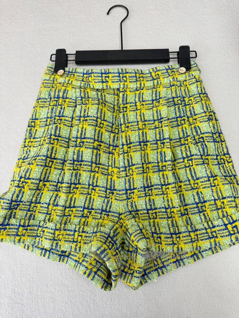 Gucci Gucci Yellow plaid shorts Size 24" / US 00 / IT 34 - 6 Thumbnail