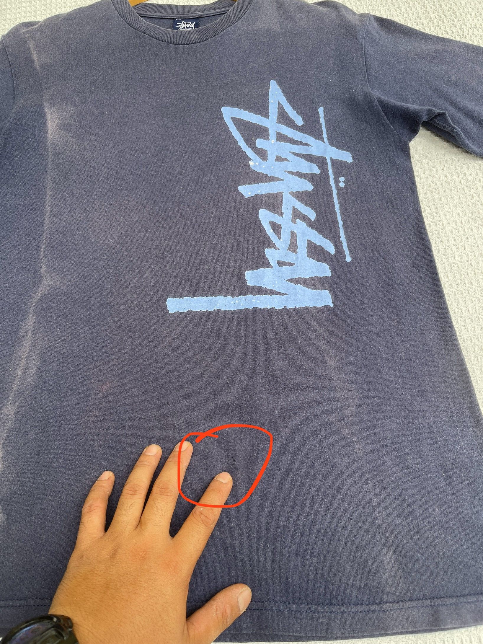Stussy Rarest🔥Vtg 90s Stussy Signature Mirror Sun Faded Tee Size US S / EU 44-46 / 1 - 7 Thumbnail