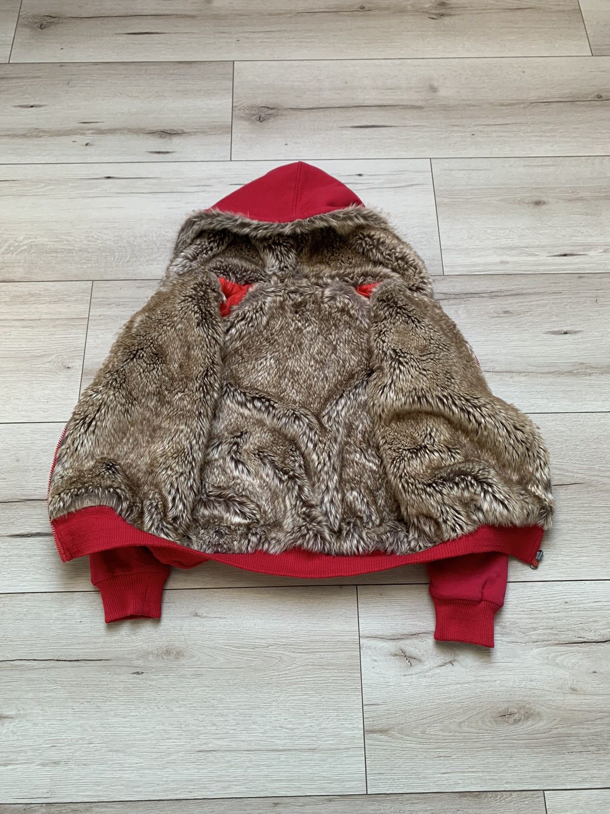 If Six Was Nine × Le Grande Bleu (L.G.B.) × Vintage VINTAGE ZIP HOODIE WITH FAUX FUR JAPANESE LGB GOA STYLE Size XL / US 12-14 / IT 48-50 - 6 Thumbnail