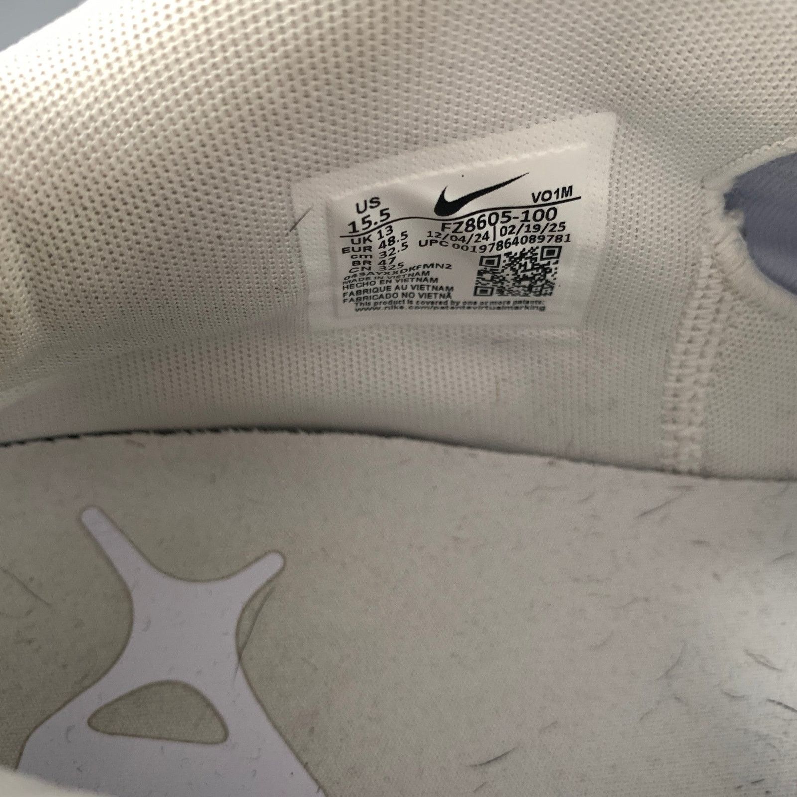 Nike NIKE White Silver Mixed Patterns Canvas B-Ball Snkrs Size US 15 / EU 48 - 9 Thumbnail