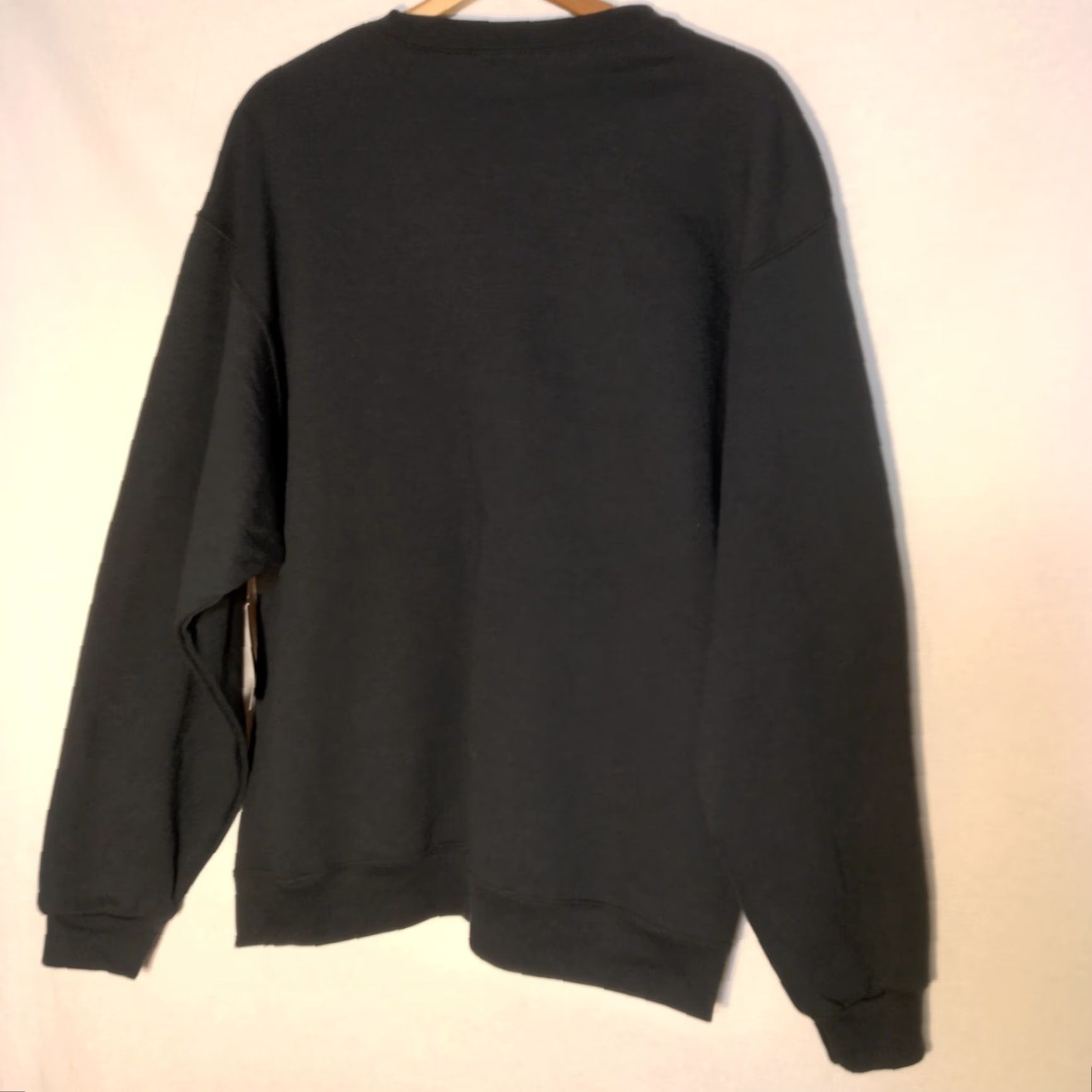 Jerzees VINTAGE Jerzees Ugly Christmas Sweatshirt L Black Crew Neck Santa Reindeer Poinsettia Winter Womens Size L / US 10 / IT 46 - 2 Thumbnail