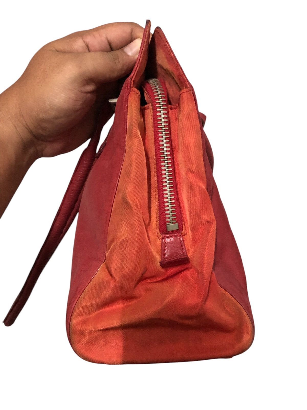 Prada × Vintage Vintage Prada Red Leather Shoulder Bag Size ONE SIZE - 6 Thumbnail