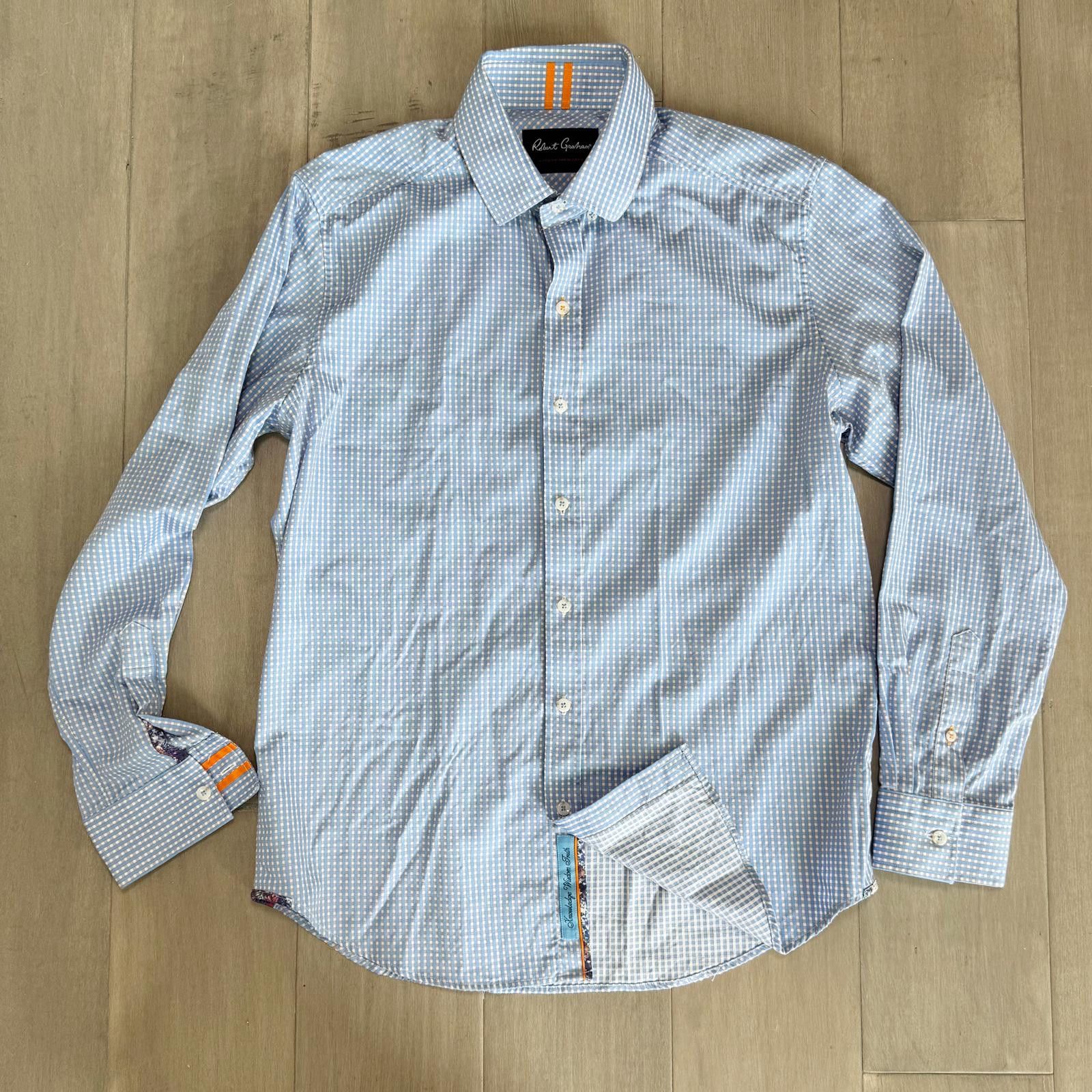 Robert Graham Robert Graham Men's Blue Checkered Dress Shirt Size L Size US L / EU 52-54 / 3 - 6 Thumbnail