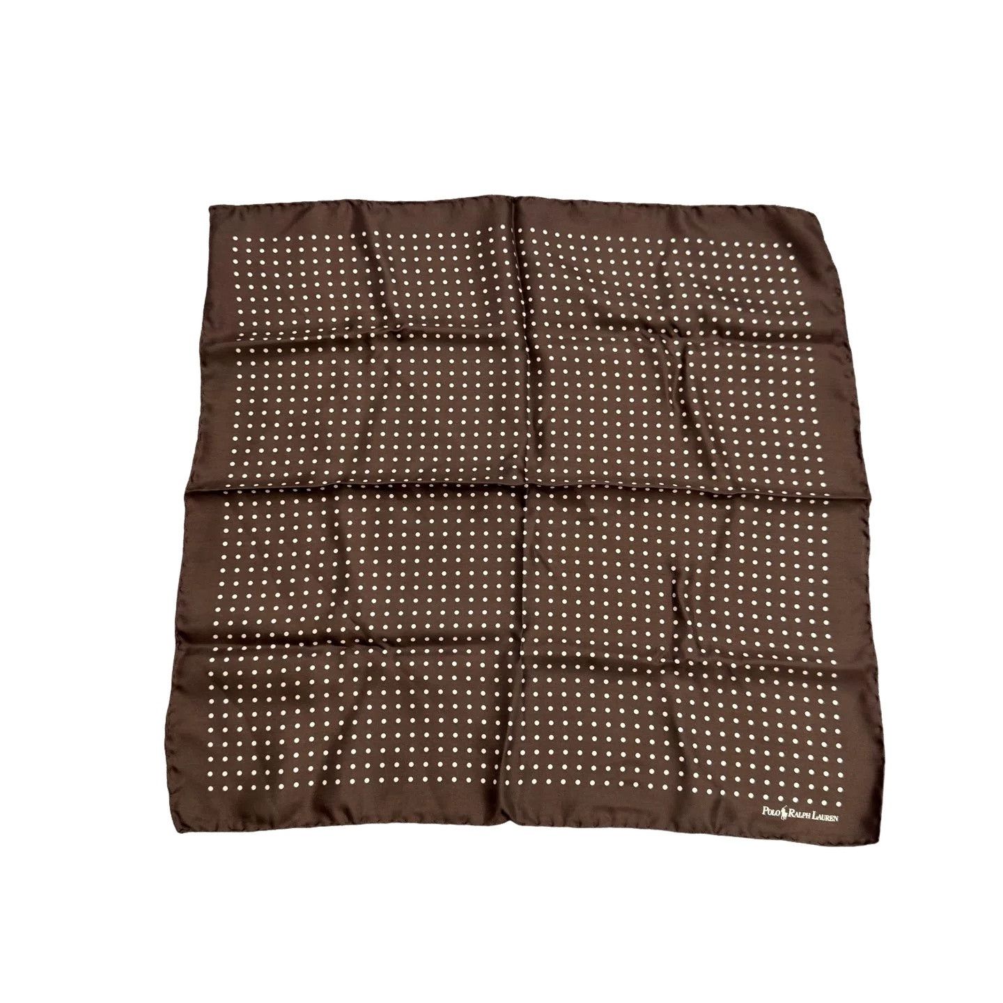 Polo Ralph Lauren Polo Ralph Lauren Brown Silk Polka Dot Pocket Square Size ONE SIZE - 1 Thumbnail