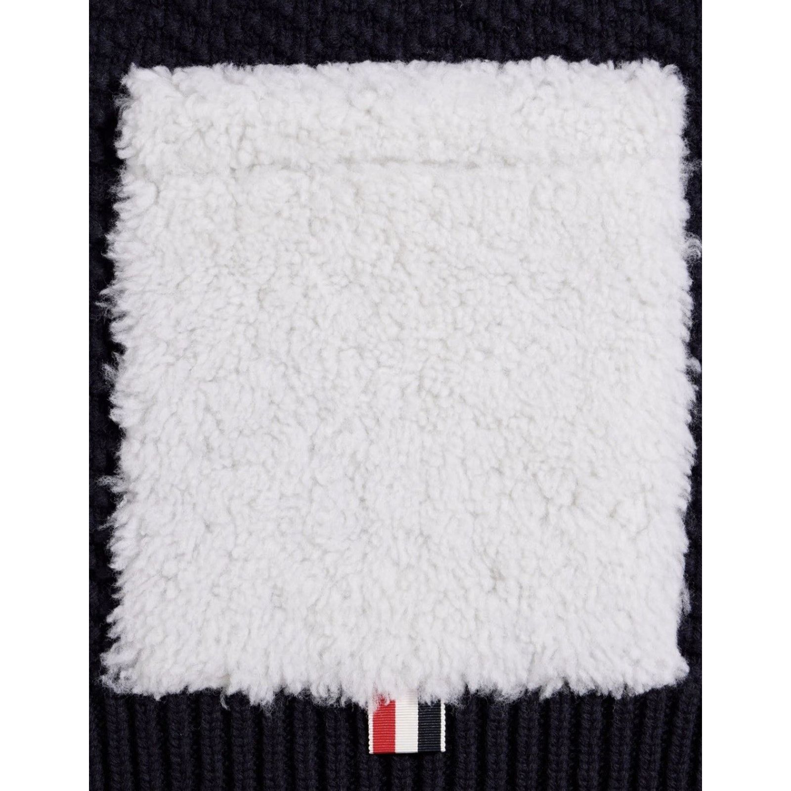 Thom Browne NWT $1050 Thom Browne Shearling Pocket Wool Scarf, Italy. Size ONE SIZE - 7 Thumbnail