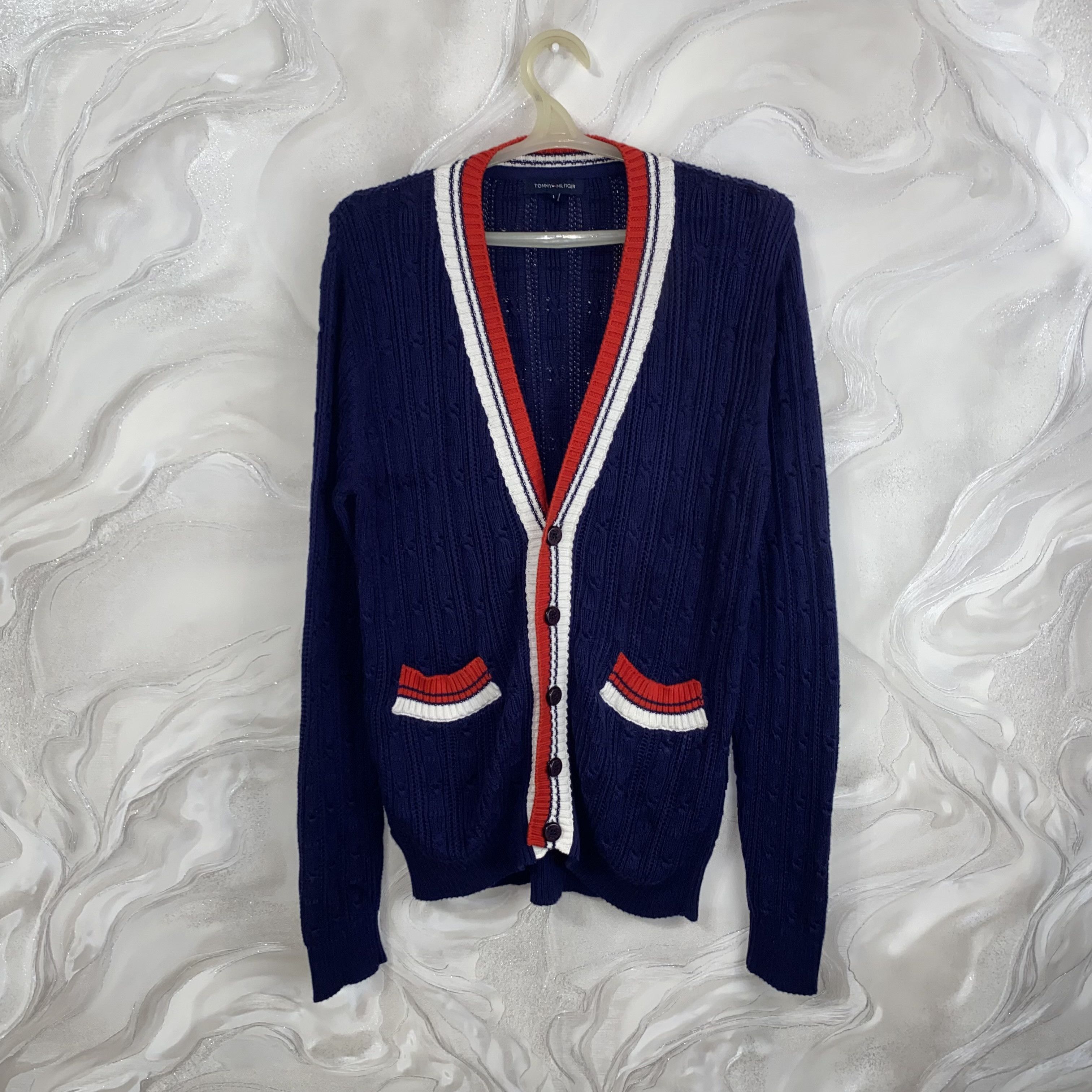 Tommy Hilfiger Tommy Hilfiger Cardigan Sweater Pullover Blue size L Size US L / EU 52-54 / 3 - 1 Thumbnail