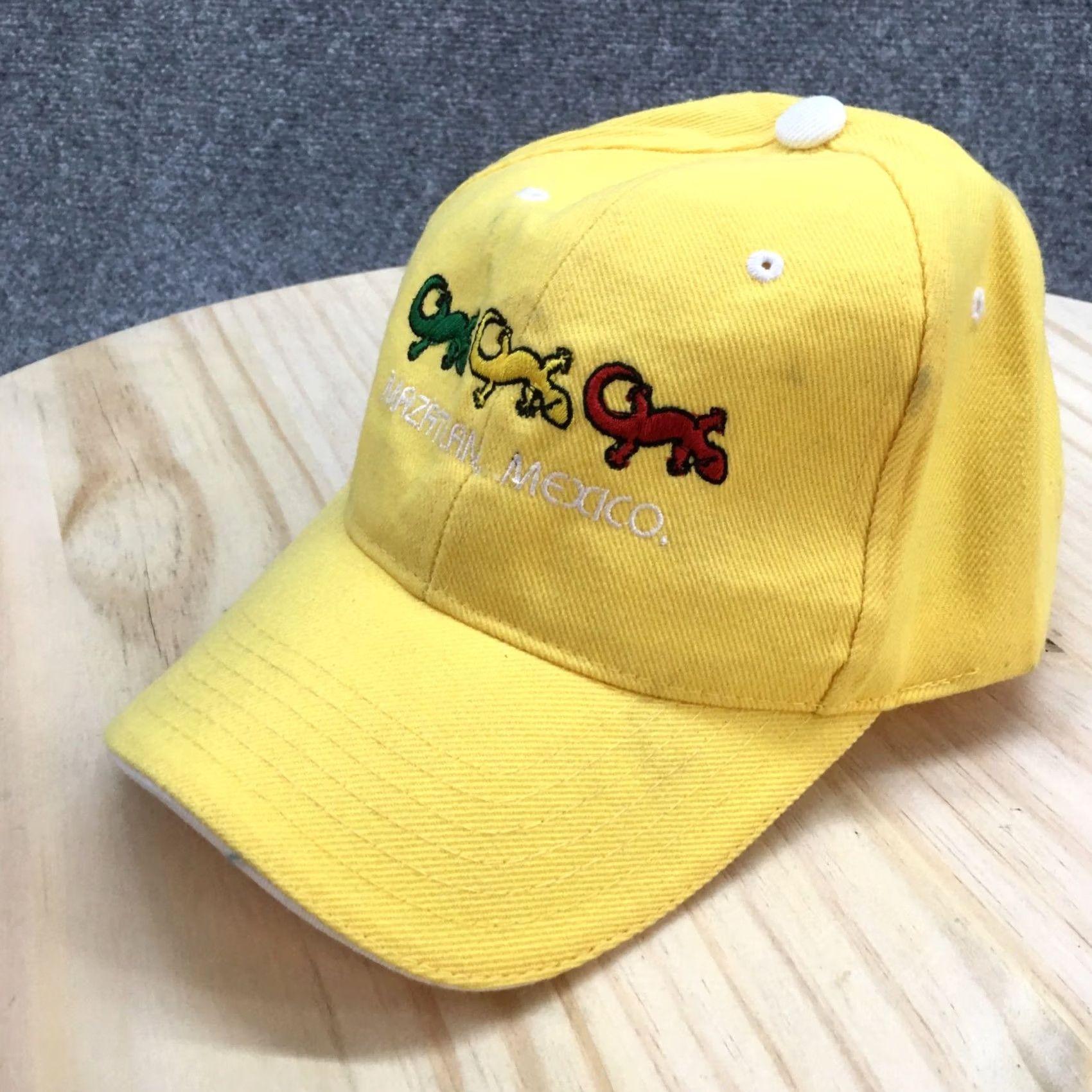 Vintage Mazatlan Mexico Baseball Cap Hat Mens One Size Yellow Adjustable Embroidered Size ONE SIZE - 2 Thumbnail