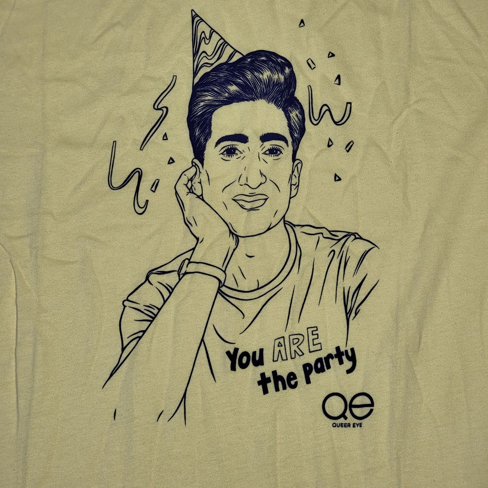Other Queer Eye Yellow Unisex Tee "You Are The Party" -Size XS NWT Size US XS / EU 42 / 0 - 2 Thumbnail