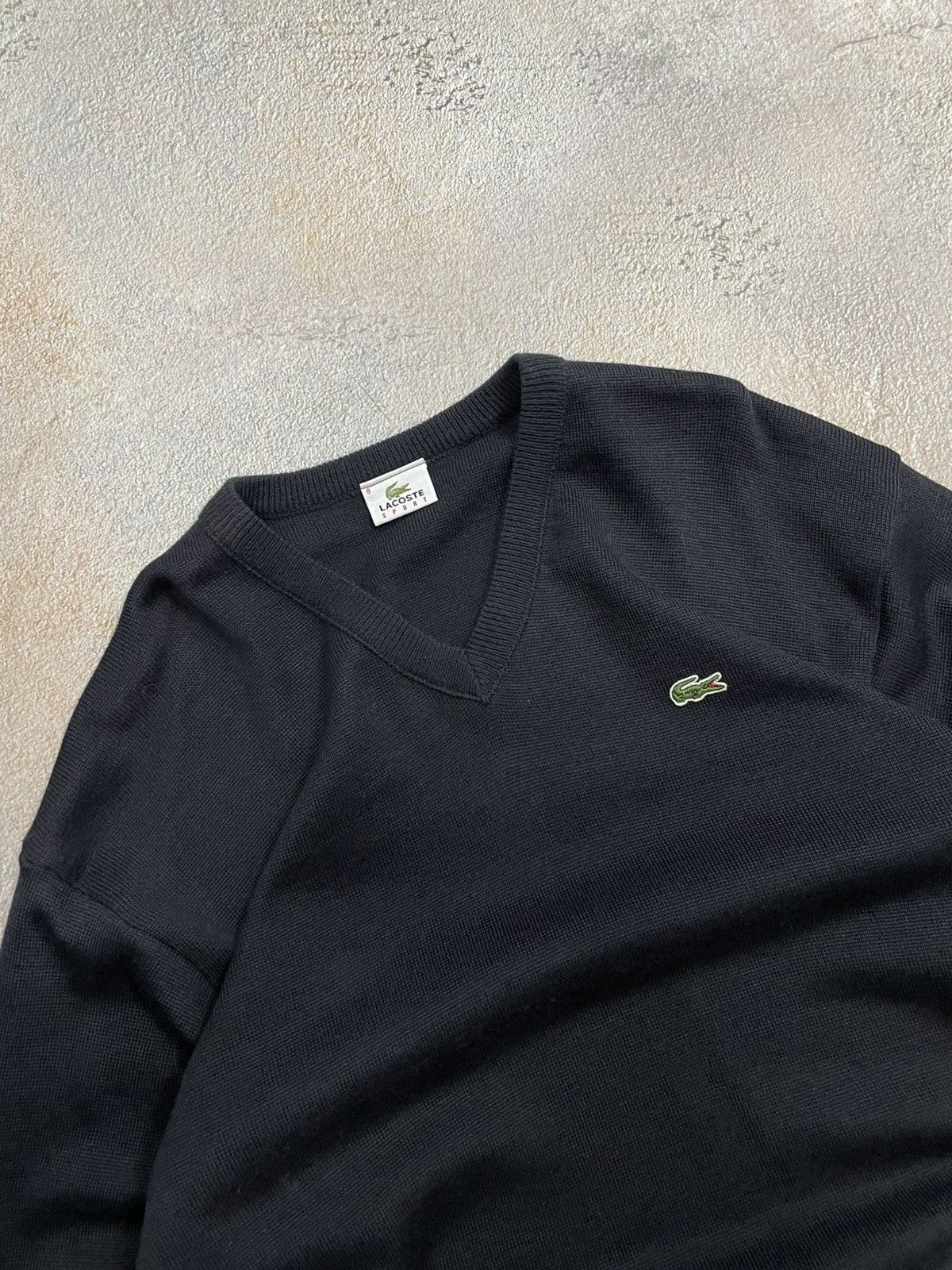 Lacoste Vintage Lacoste Navy Wool Knit Sweater Size US XL / EU 56 / 4 - 3 Thumbnail