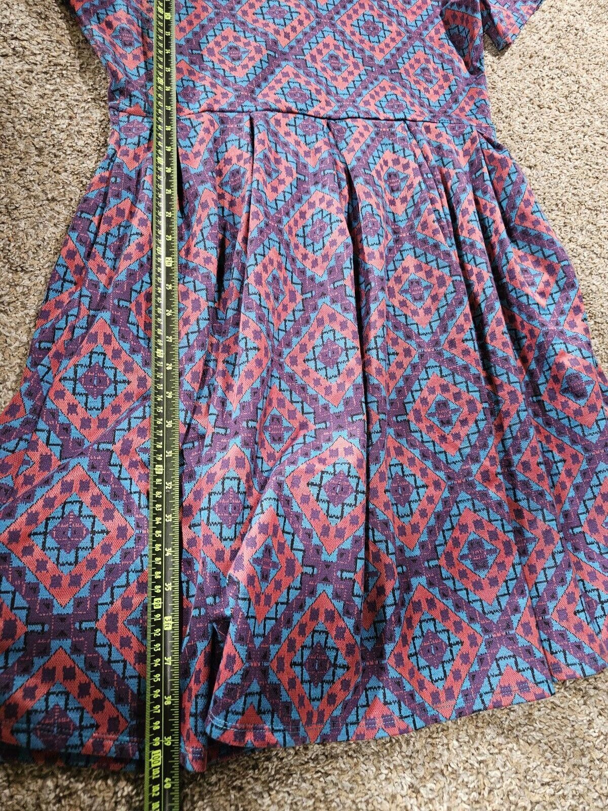 Designer LuLaRoe Size 3XL Multi Colored Patterned Dress Size 3XL / US 20-22 - 4 Thumbnail