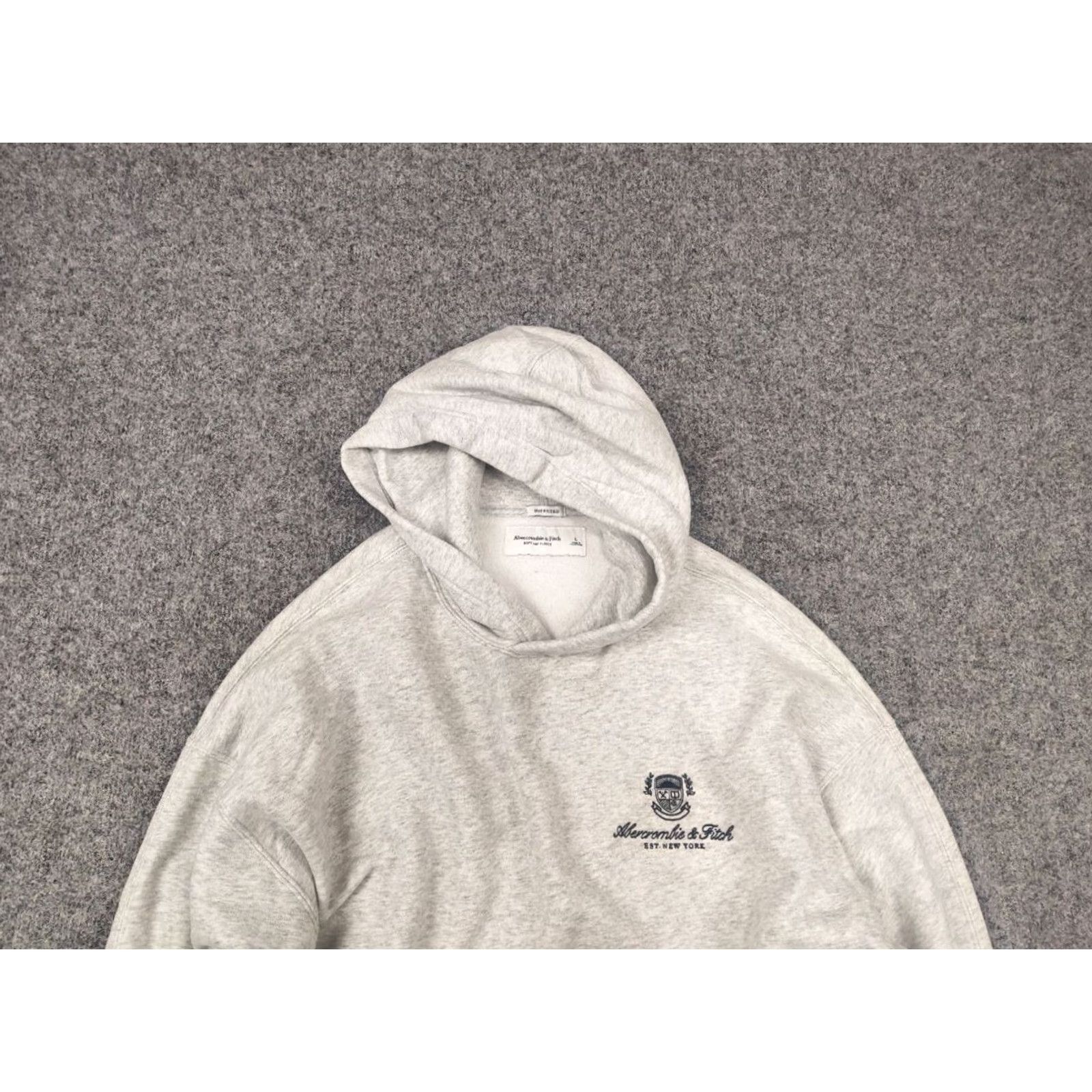 Abercrombie & Fitch Abercrombie & Fitch Logo oversized soft fleece Gray Hoodie Main Selling Point Logo Hooded Pullover Mens L Gray 90s Classic Vintage Style Size US L / EU 52-54 / 3 - 6 Thumbnail