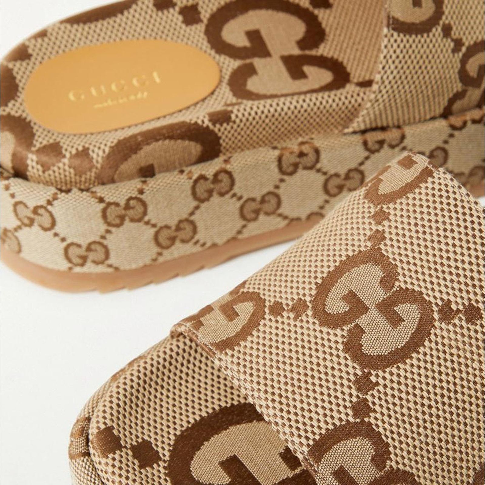 Gucci Angelina GG Jumbo Maxi logo platform slides sandals Size US 7 / IT 37 - 4 Thumbnail