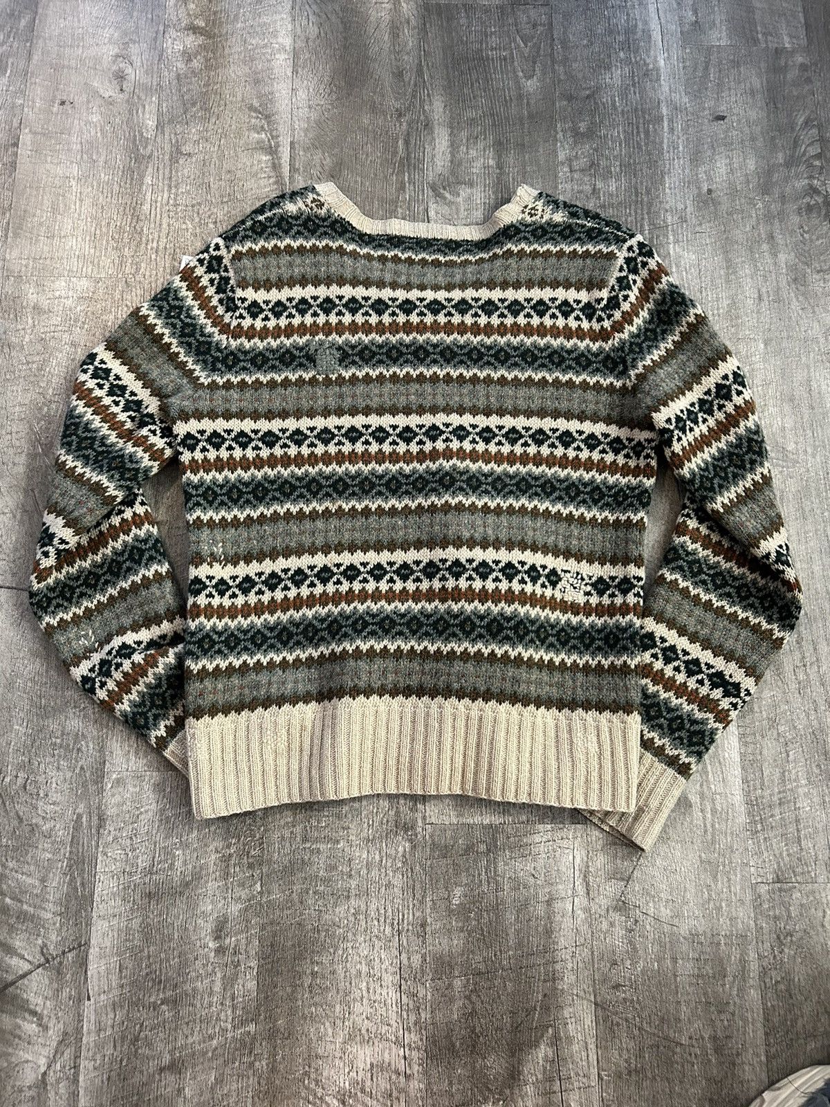 RRL Ralph Lauren Mended Wool HandKnit Sweater SZ S Size US S / EU 44-46 / 1 - 4 Thumbnail