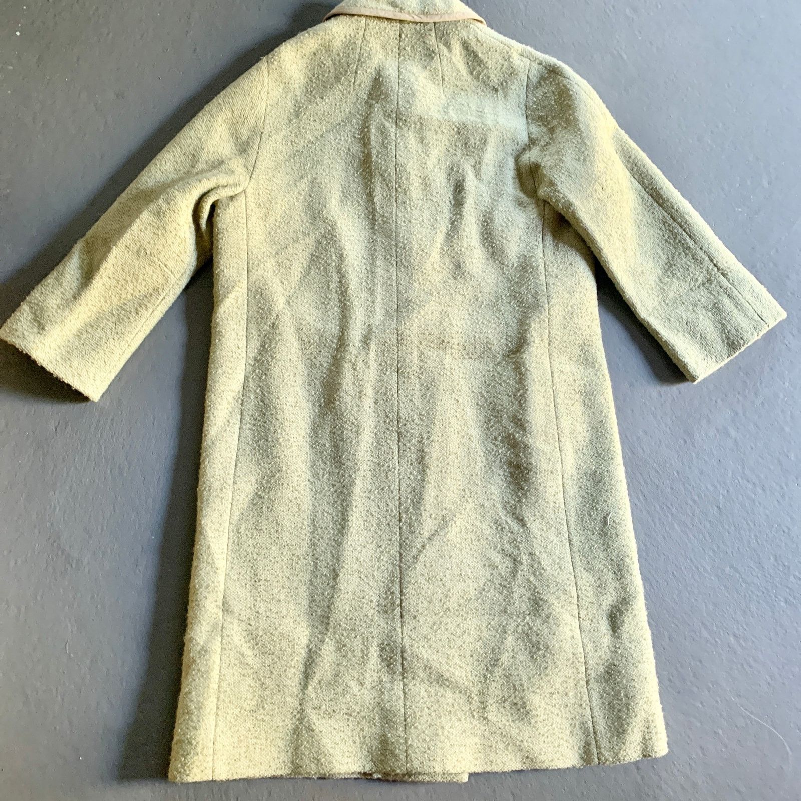 Vintage Vtg 1960s Sycamore Wool Coat Soft Green Mid Century Modern Size S / US 4 / IT 40 - 9 Thumbnail