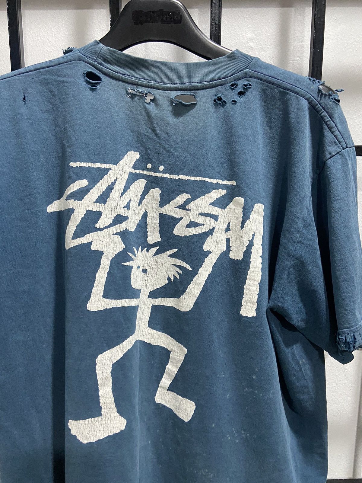 Stussy × Vintage Vintage Thrashed Stussy stickman Made in Usa Size US XL / EU 56 / 4 - 6 Thumbnail
