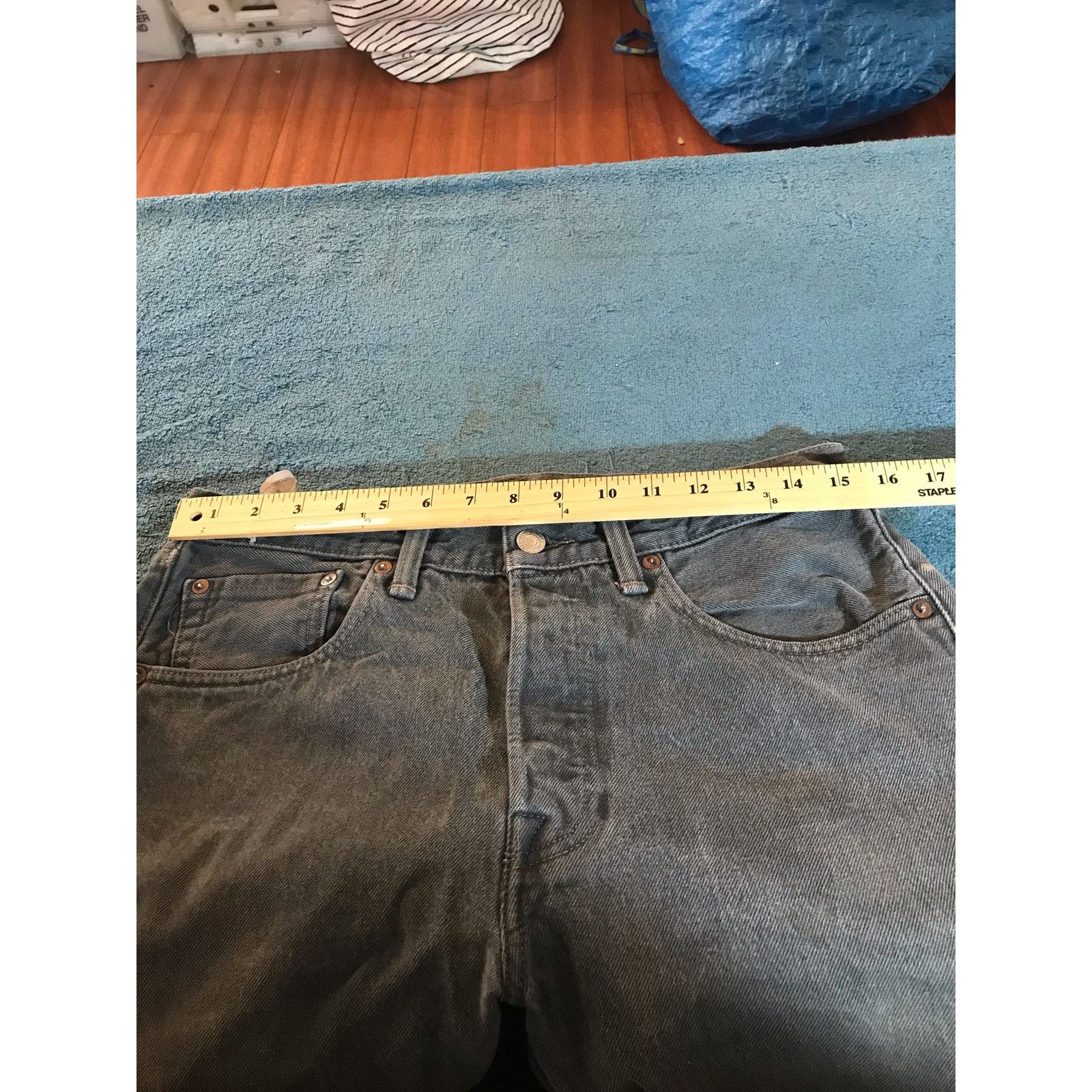Levi's LEVI'S 501 Jeans Men's 30x32 Gray Button Fly Size US 30 / EU 46 - 8 Thumbnail