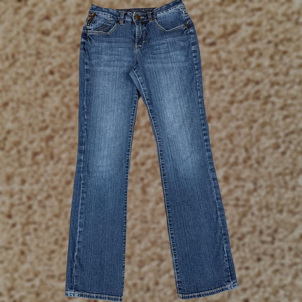 AG Jeans Jag Jeans Womens Jeans 6 Blue Denim Mid Rise Bootcut Cotton Embroidered 27x32 Size 28" / US 6 / IT 42 - 1 Thumbnail