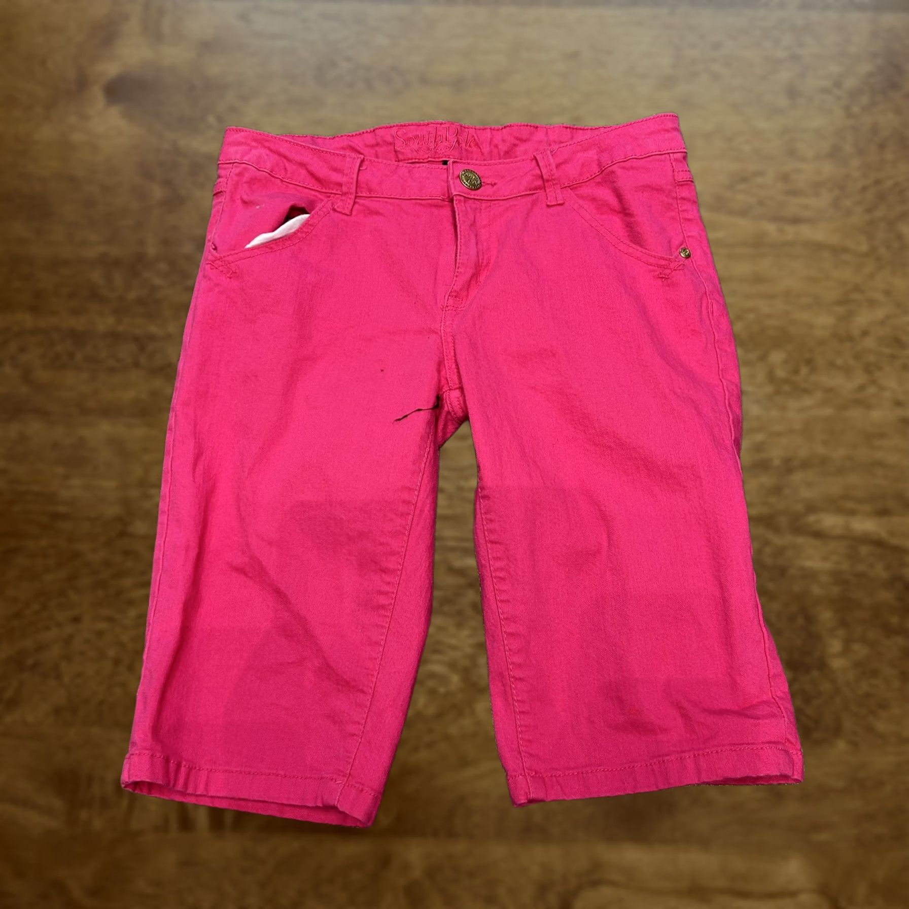 Southpole VINTAGE South Pole Bermuda Shorts 9 Pink Embroidered Back Pockets Casual Size 30" / US 8 / IT 44 - 1 Thumbnail