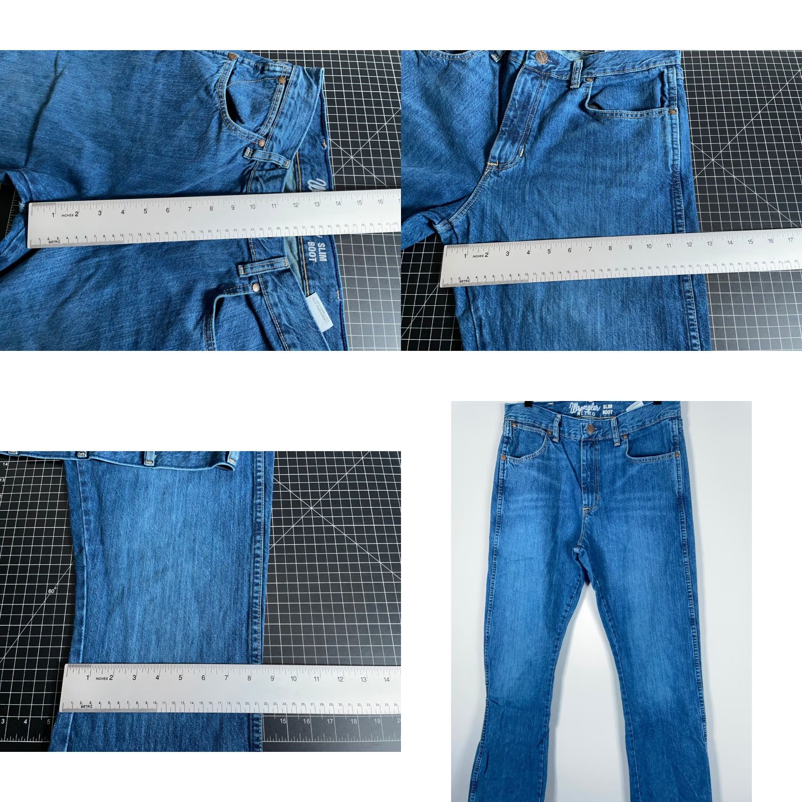 Wrangler Wrangler Retro Slim Boot Jeans Men's 34 x 36 Blue Denim Bootcut Size US 34 / EU 50 - 8 Thumbnail