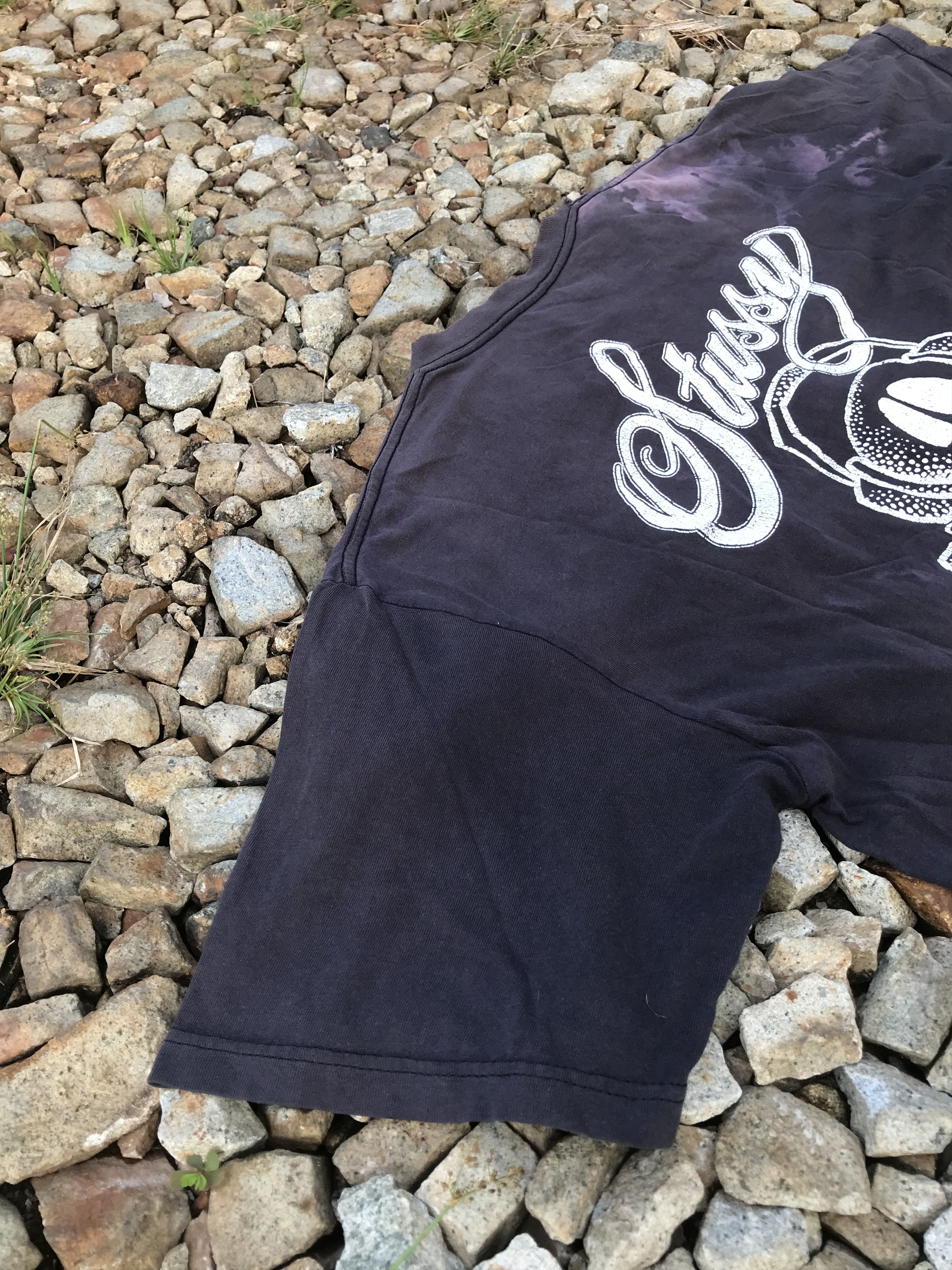Stussy Trashed Faded Stussy Skull Distressed Tee Shirt Size US L / EU 52-54 / 3 - 17 Thumbnail