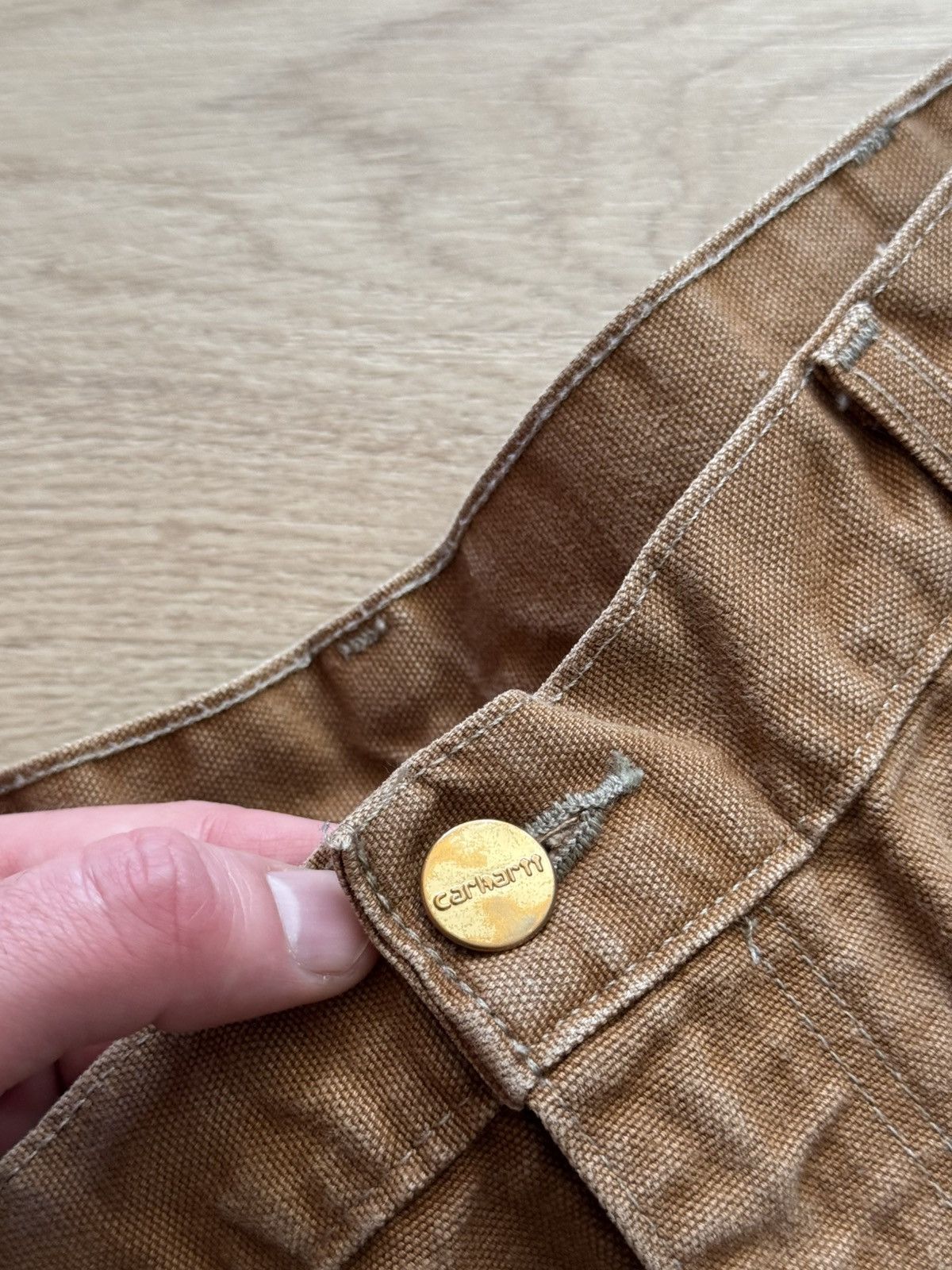 Carhartt Carhartt Double Knee Duck Brown Made In USA Loose Fit Pants Size US 34 / EU 50 - 4 Thumbnail