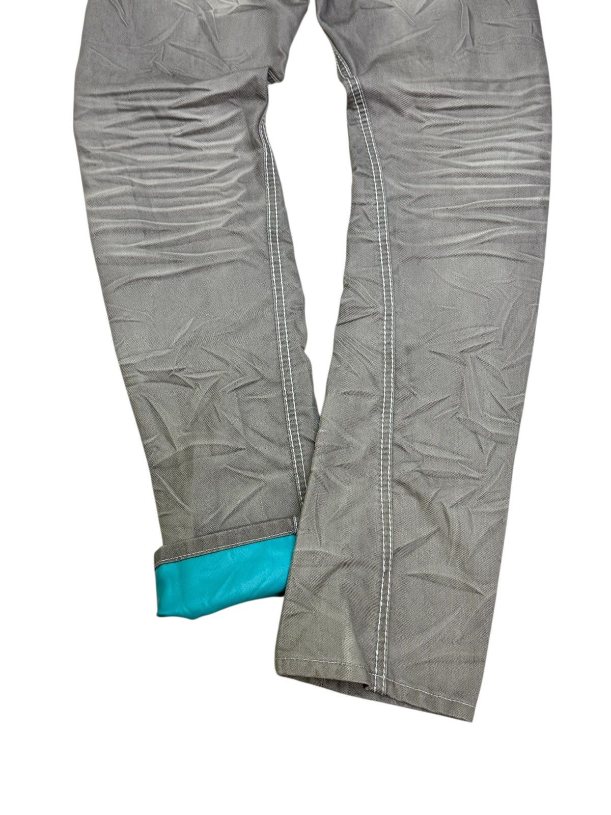 If Six Was Nine Lab Industries Wrinkled Effect Grey Pants Y2K Style Size US 28 / EU 44 - 12 Thumbnail