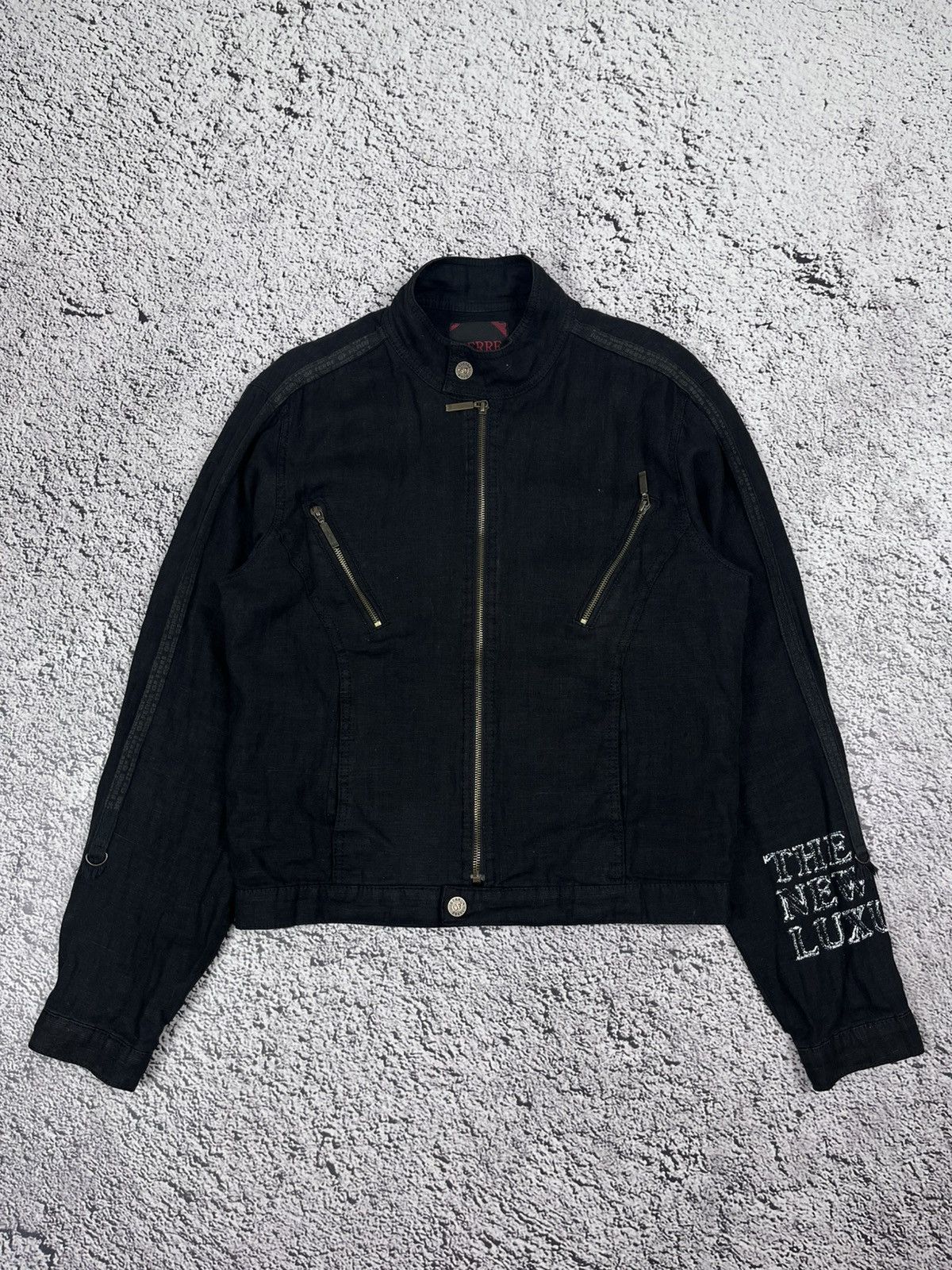 Ferre Vintage GF Ferre Linen Jacket Union Jack Punk Y2K Italy S Size US S / EU 44-46 / 1 - 3 Thumbnail