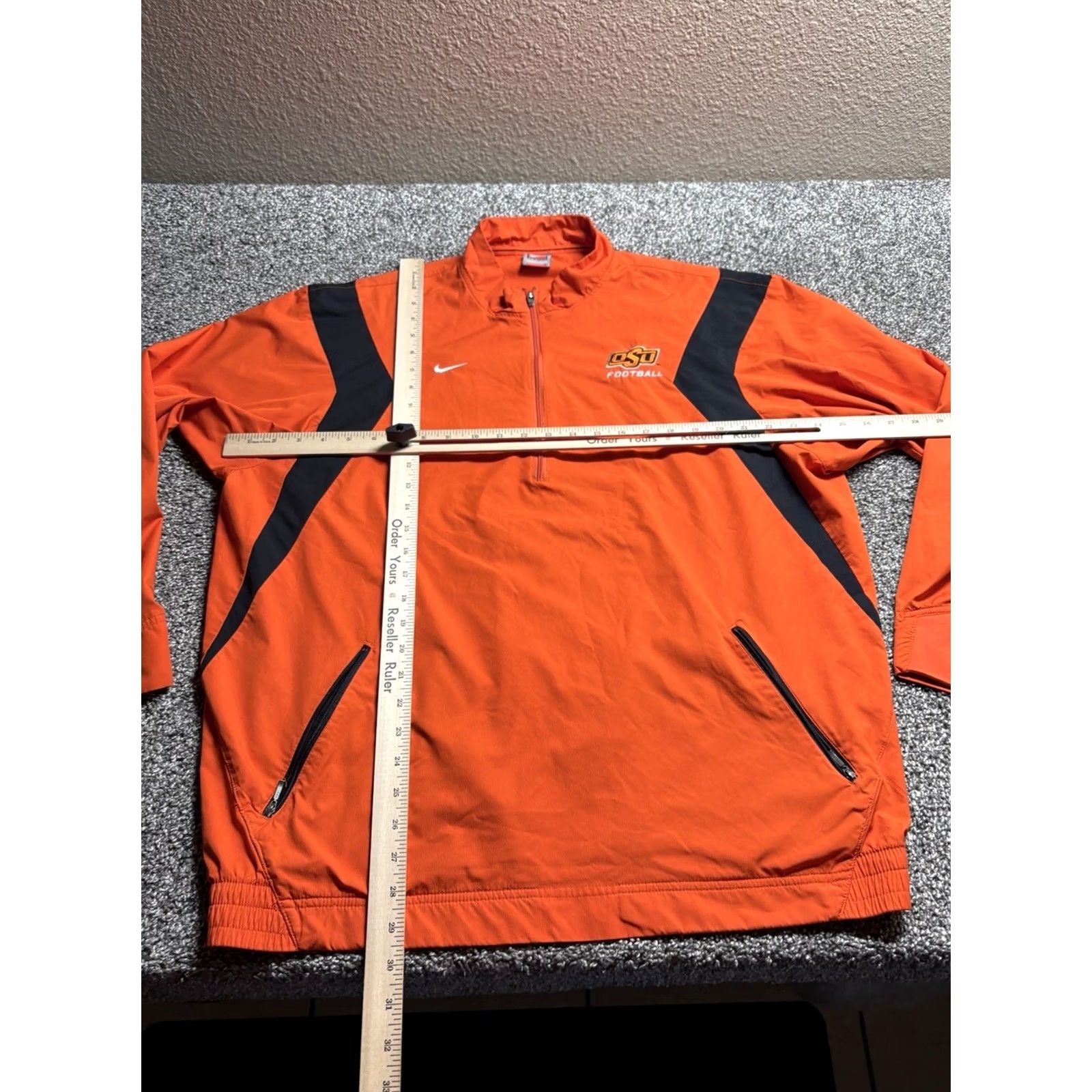 Nike Nike OSU Jacket Mens L Oklahoma Cowboys 1/4 Zip Windbreaker Team Fit Storm Track Jacket Size US L / EU 52-54 / 3 - 4 Thumbnail