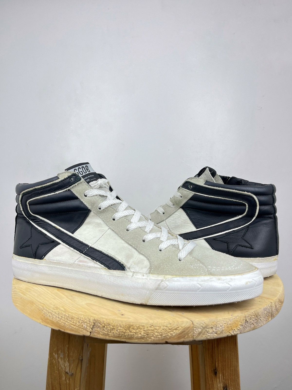 Golden Goose Slide Distressed Hi Top Sneaker Size US 10 / EU 43 - 1 Thumbnail
