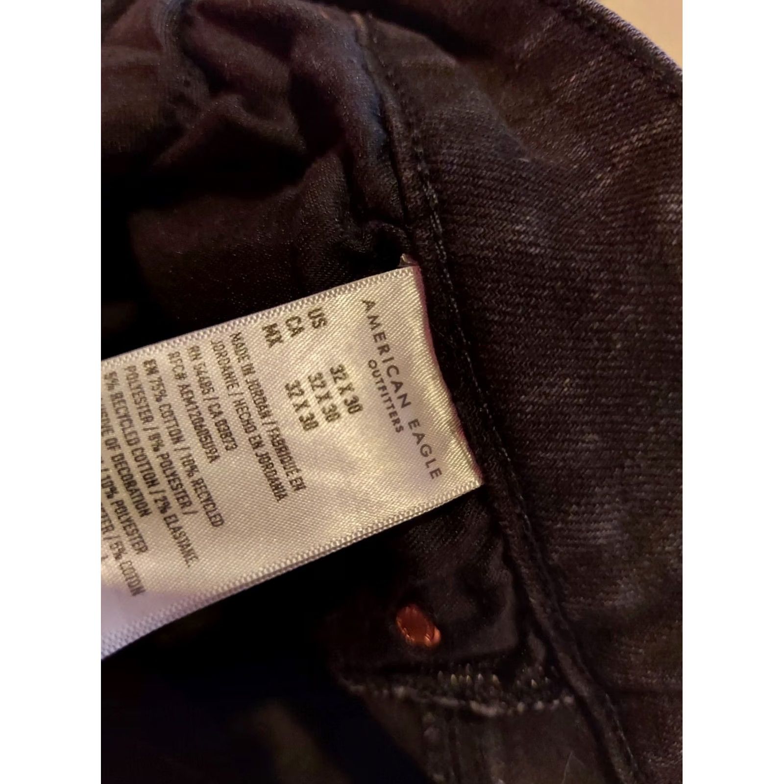 American Eagle Outfitters Mens American Eagle Outfitters Slim Black Denim Jeans 32x30 32x28 Pants Size US 32 / EU 48 - 7 Thumbnail