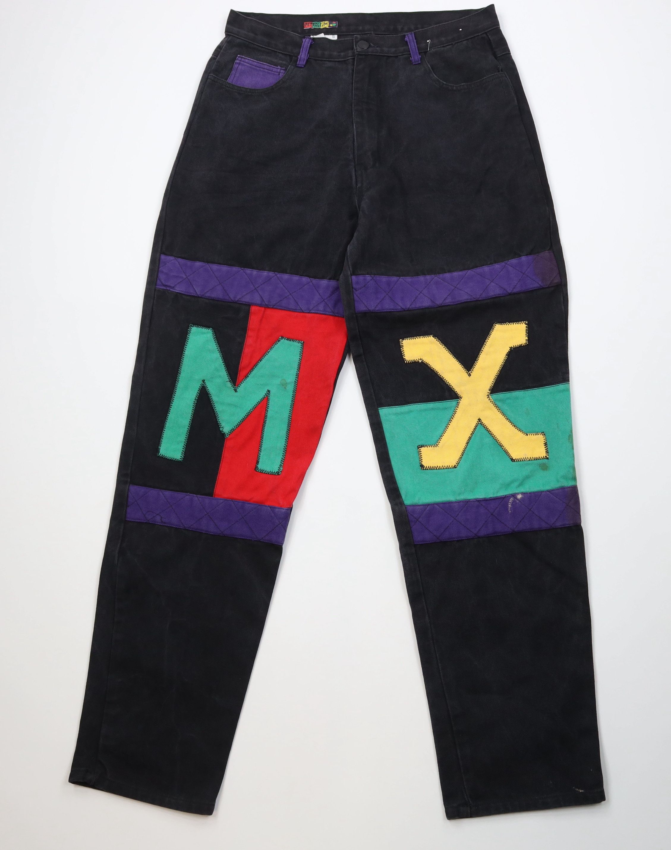 Vintage Vintage 90s Streetwear Baggy Fit Malcolm X Denim Jeans Black Size US 34 / EU 50 - 1 Thumbnail