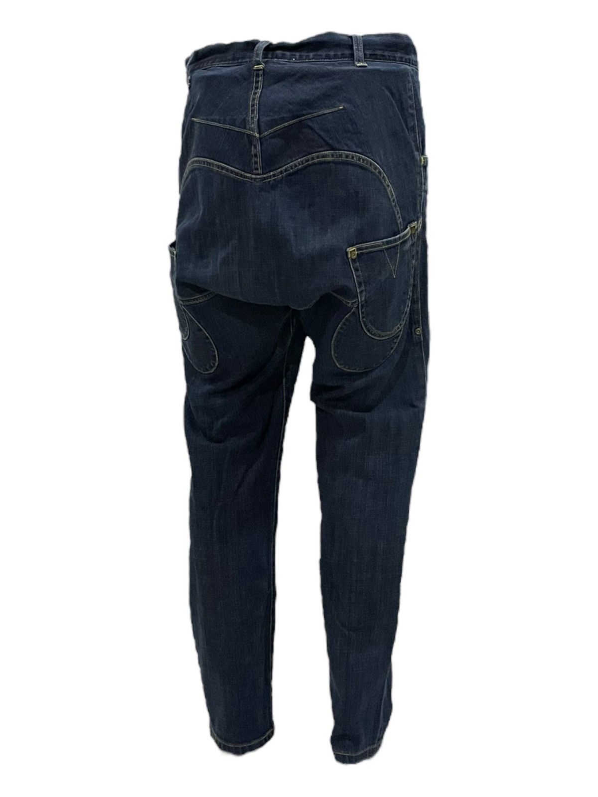 Issey Miyake × Tsumori Chisato × mercibeaucoup Vintage Issey Miyake Dropped Crotch Multi-Pocket Denim Size US 31 - 3 Thumbnail