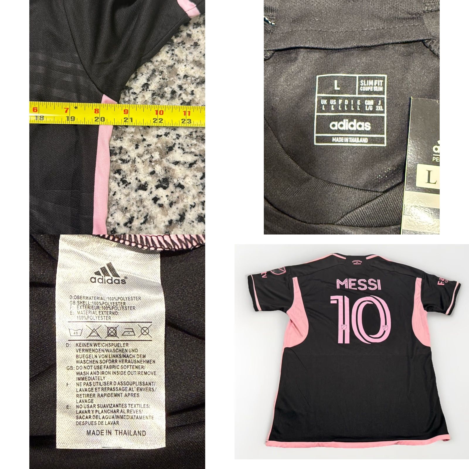 Adidas Adidas Lionel Messi Inter Miami CF Soccer Jersey Men L Multicolor Short Sleeve Football Shirt Mens Size US L / EU 52-54 / 3 - 8 Thumbnail