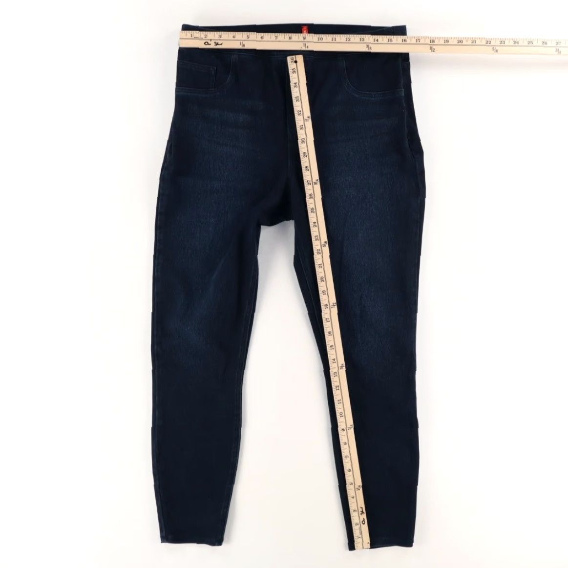 Spanx Spanx Women's Navy XL Stretch Jean-ish Ankle Leggings Pants Casual Slim Size 40" / US 18 - 3 Thumbnail