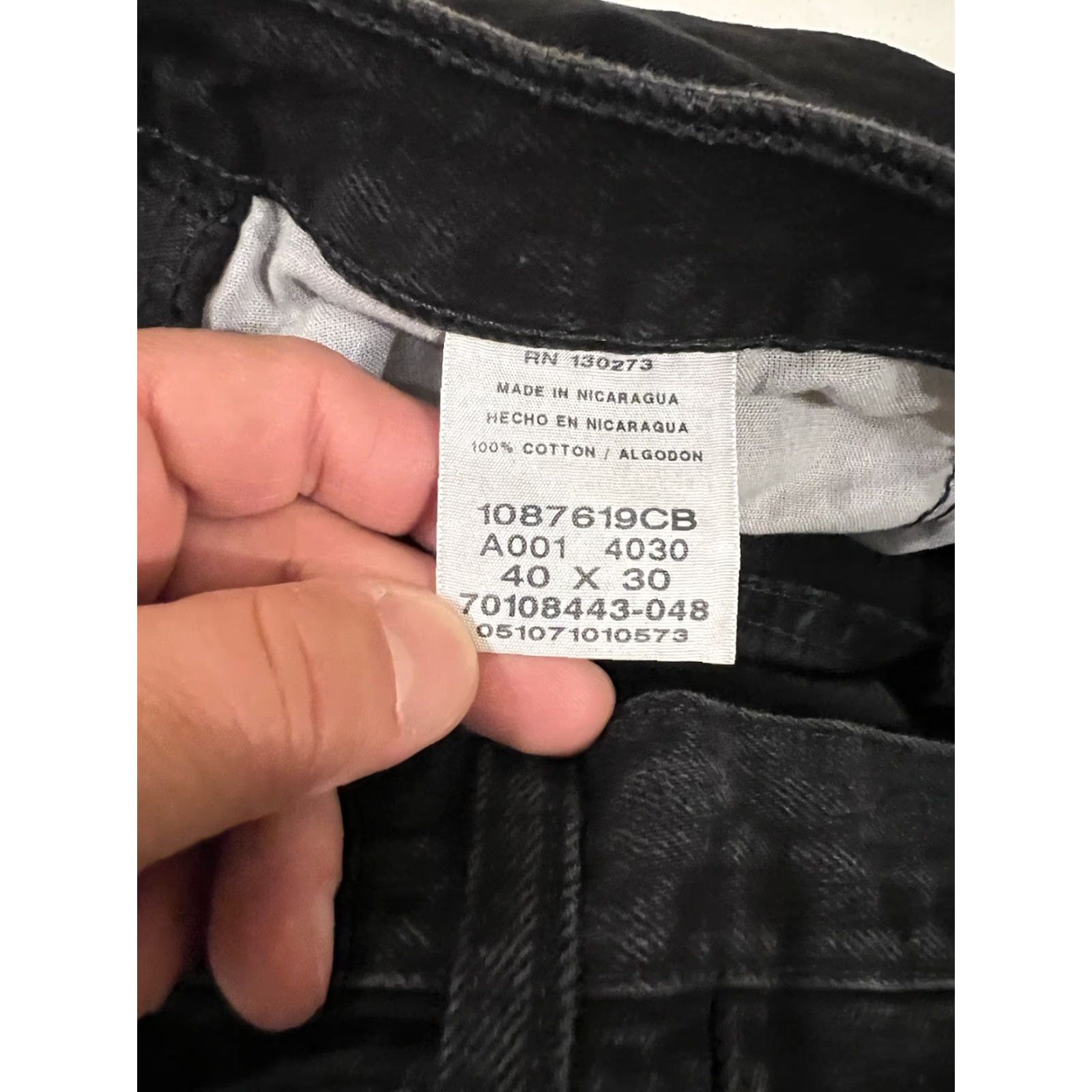 Denime Rustler Jeans Black 40x30 Straight Regular Denim 100% Cotton 5-Pocket Vintage? No Size US 40 / EU 56 - 8 Thumbnail