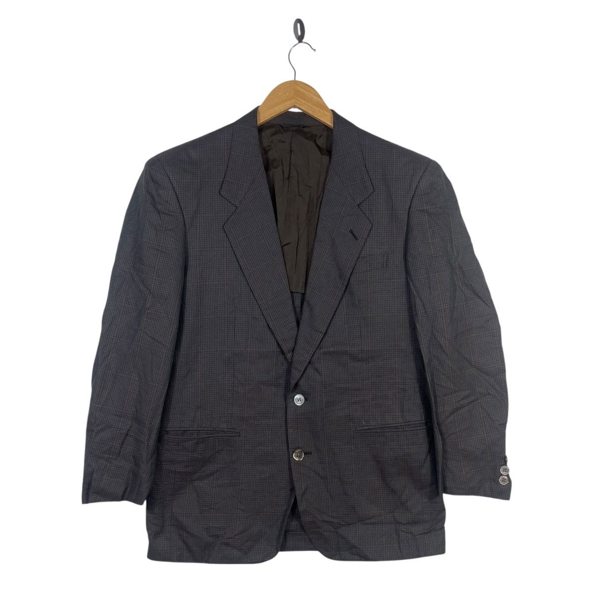 Balenciaga Vintage Balenciaga Paris Small Check Wool Blazer Jacket Size 38R - 1 Thumbnail