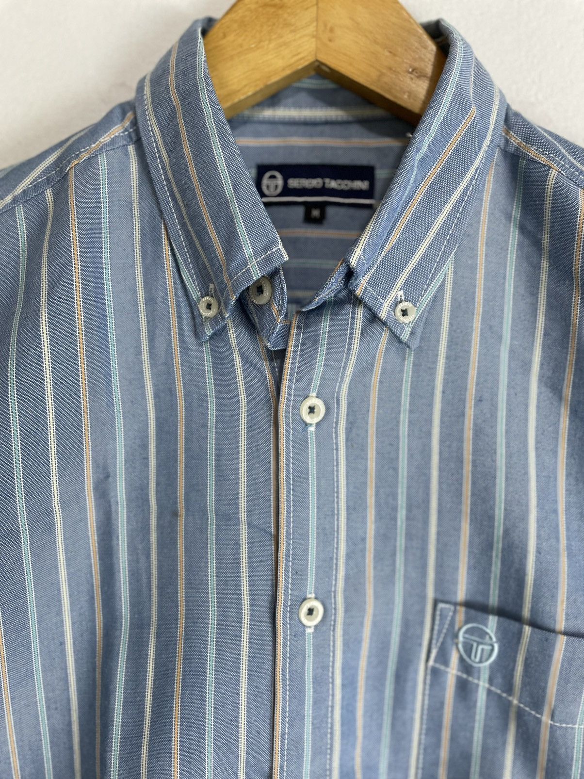 Sergio Tacchini Sergio Tacchini Classic Striped Shirt Logo Pocket Size US M / EU 48-50 / 2 - 3 Thumbnail