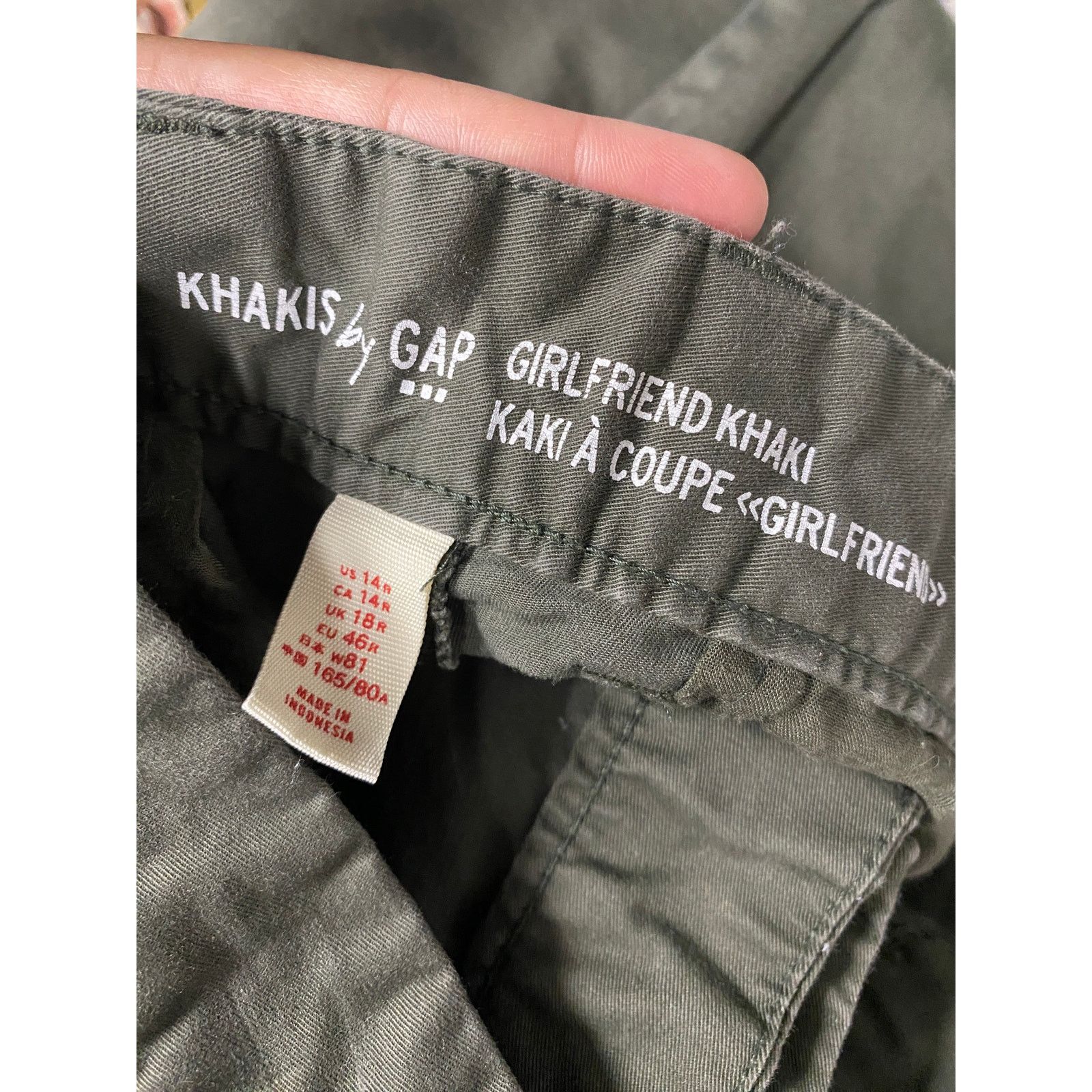 Gap Gap Womens Size 14 Green Girlfriend Khaki Pants Size 36" / US 14 / IT 50 - 3 Thumbnail