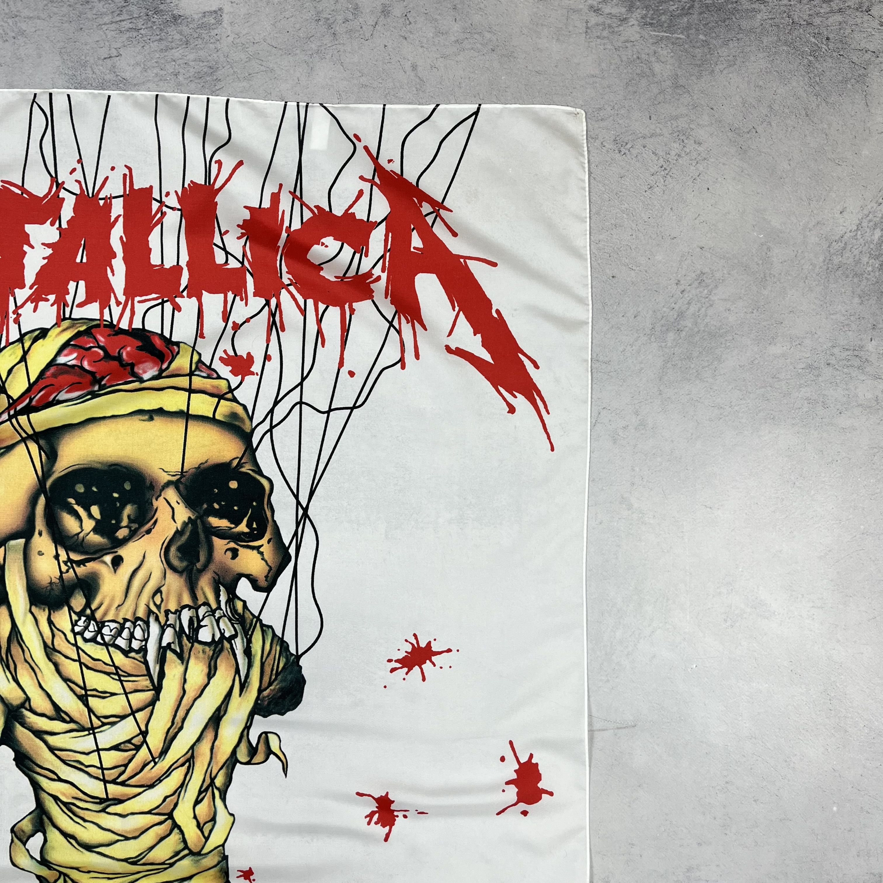 Band Tees Vintage Metallica Pushead Rock Flag Poster Tapestry 2000’s Size ONE SIZE - 2 Thumbnail