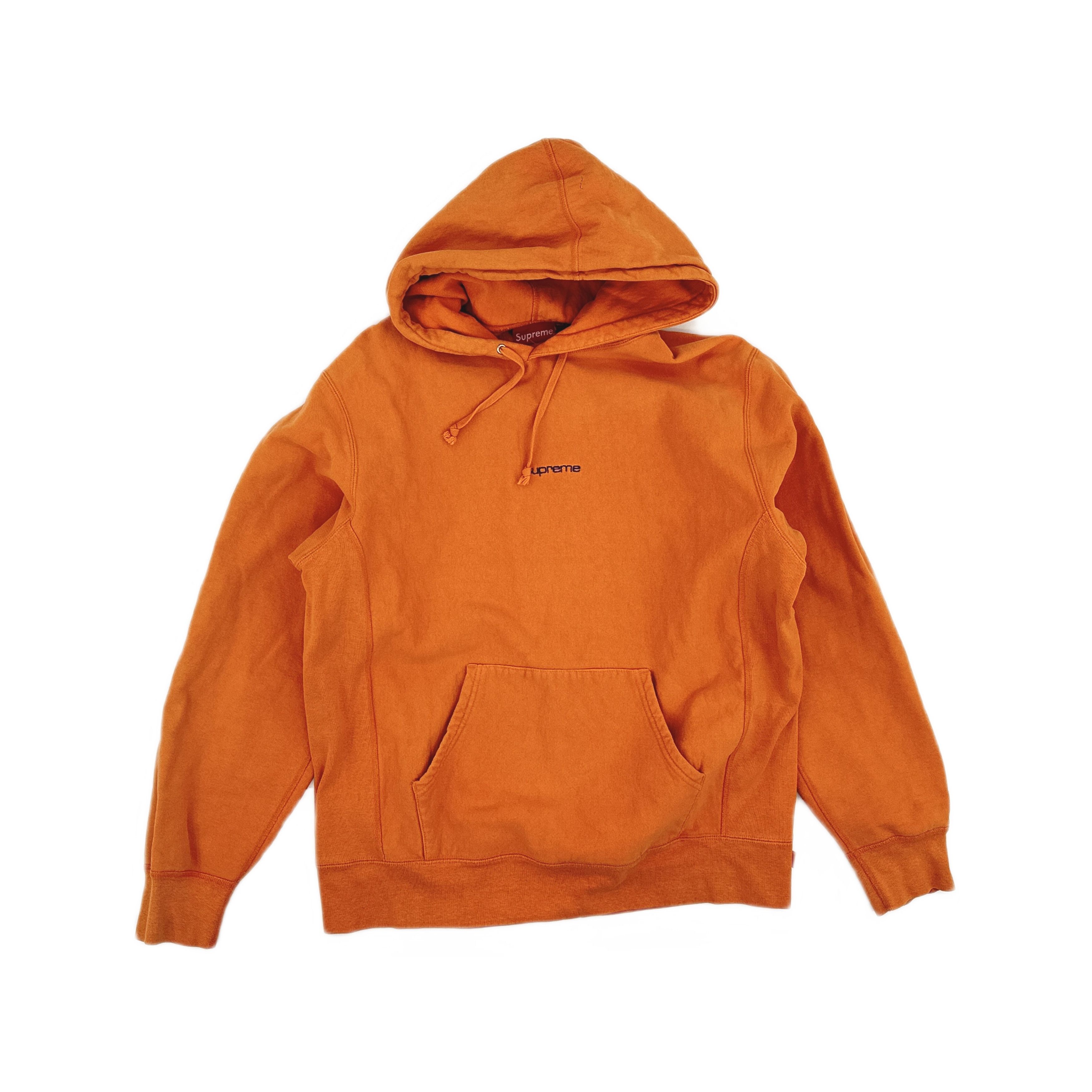 Supreme Supreme Orange Embroidered Logo Hoodie Size XL Size US XL / EU 56 / 4 - 1 Thumbnail