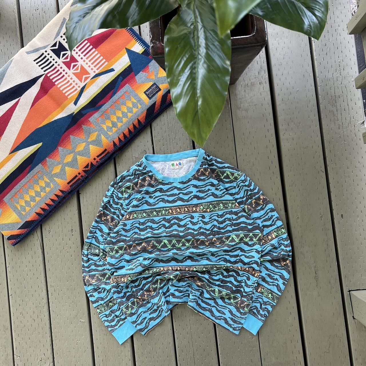 Vintage Vintage 90s Surfer Skater Print Crewneck Sweatshirt Size US XL / EU 56 / 4 - 1 Thumbnail