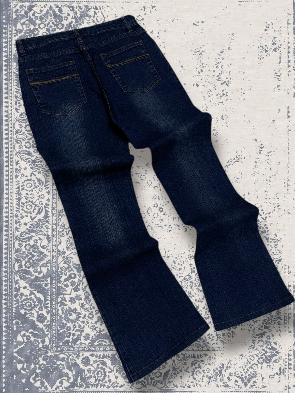 Designer × Japanese Brand × Vintage Vintage 1990s Japan Designer Haphazard Flared Studded Denim Size US 26 / EU 42 - 9 Thumbnail