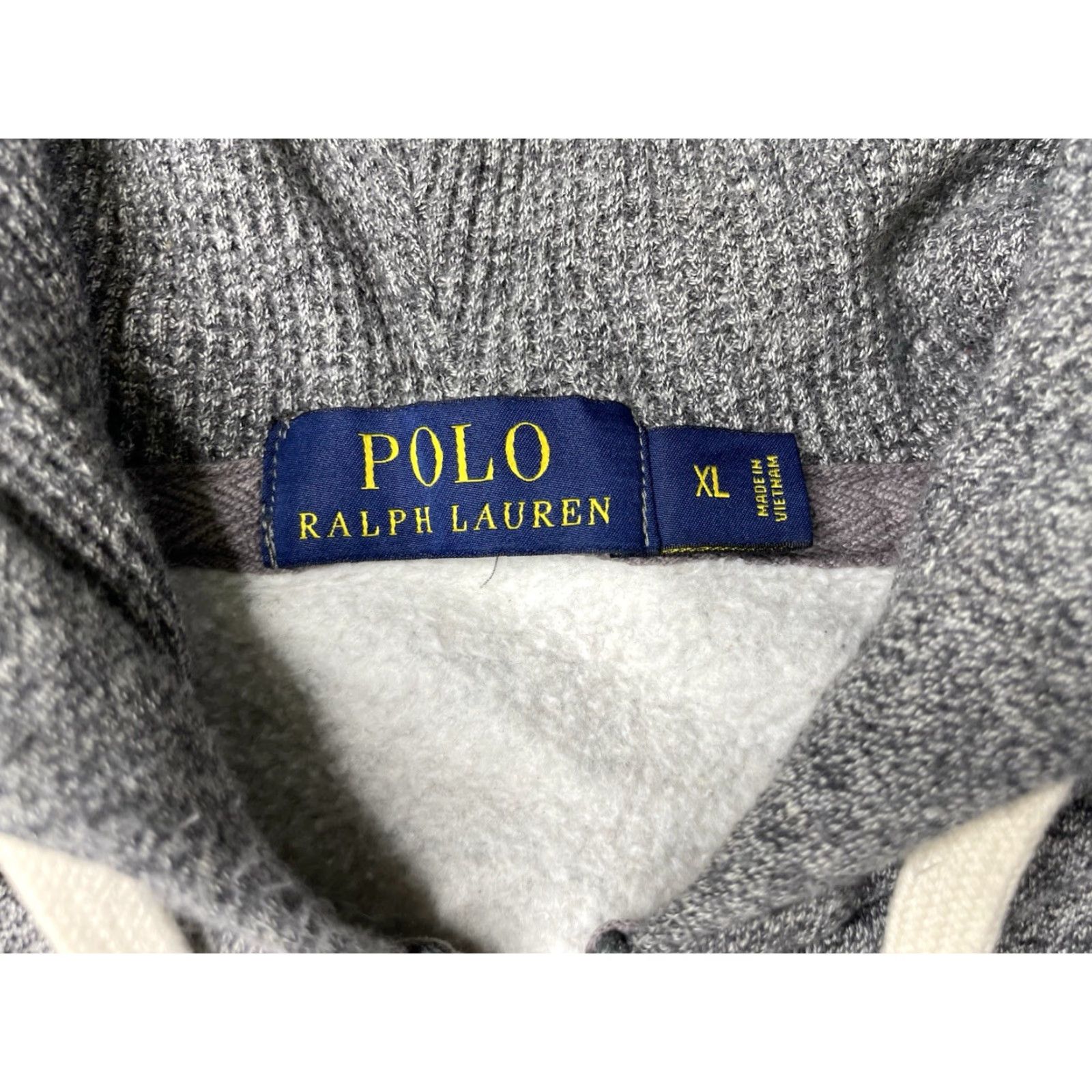 Polo Ralph Lauren Polo Ralph Lauren Hoodie Men XL Full Zip Fleece Gray Cotton Blend Hooded Pockets Drawstring Size US XL / EU 56 / 4 - 3 Thumbnail