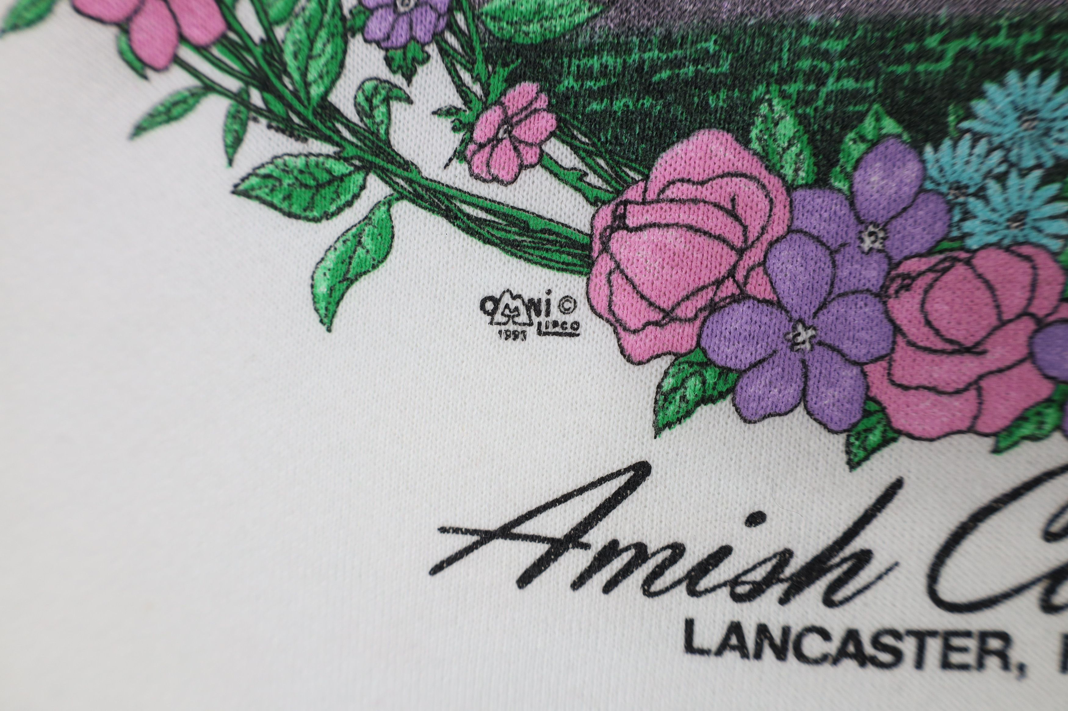 Vintage Vintage 90s Streetwear Country Lancaster Flower Sweatshirt Size XL / US 12-14 / IT 48-50 - 5 Thumbnail