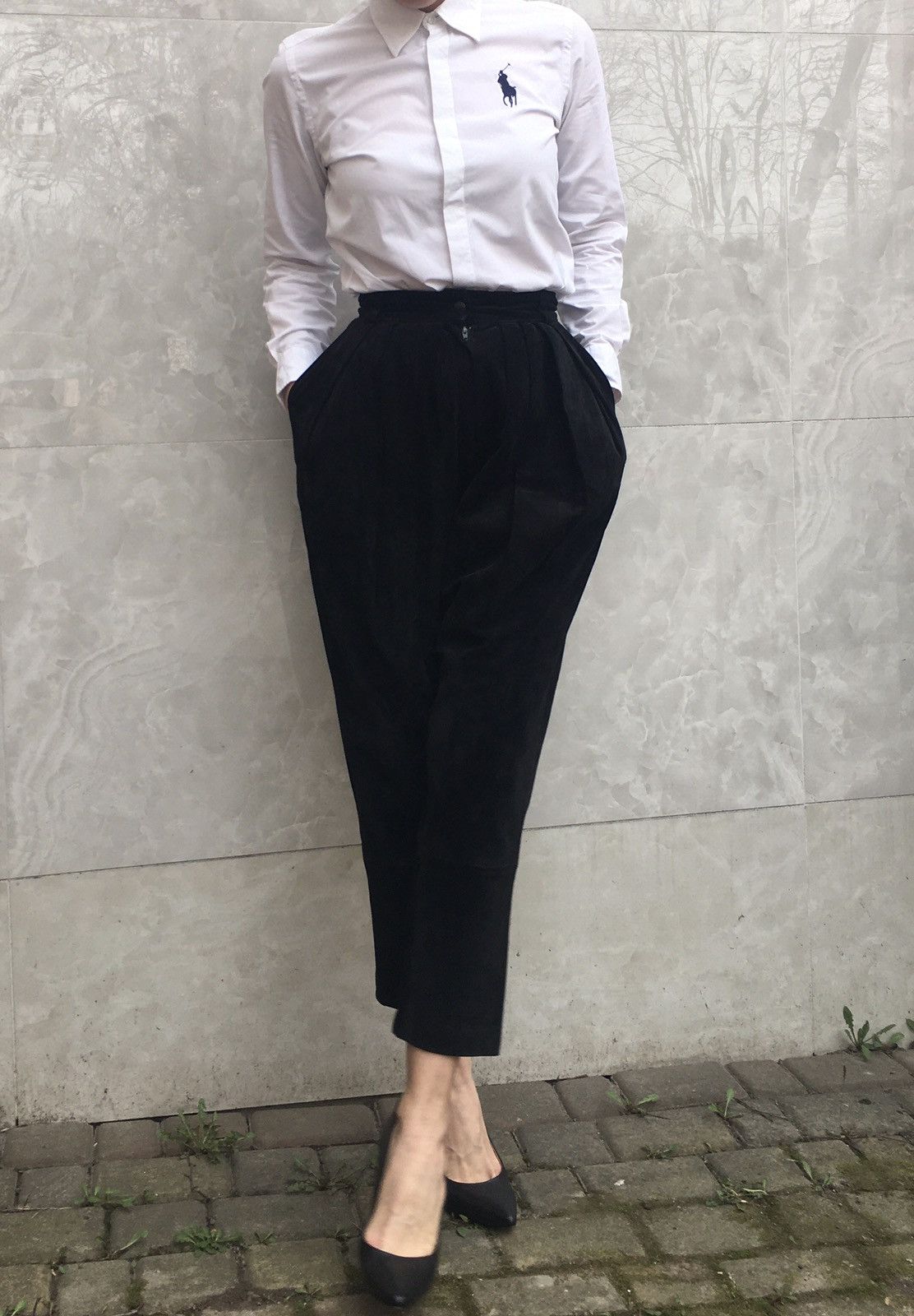 Kenzo KENZO Paris Black Calfskin Leather Vintage Pants Size EU 38 Size 27" / US 4 / IT 40 - 7 Thumbnail